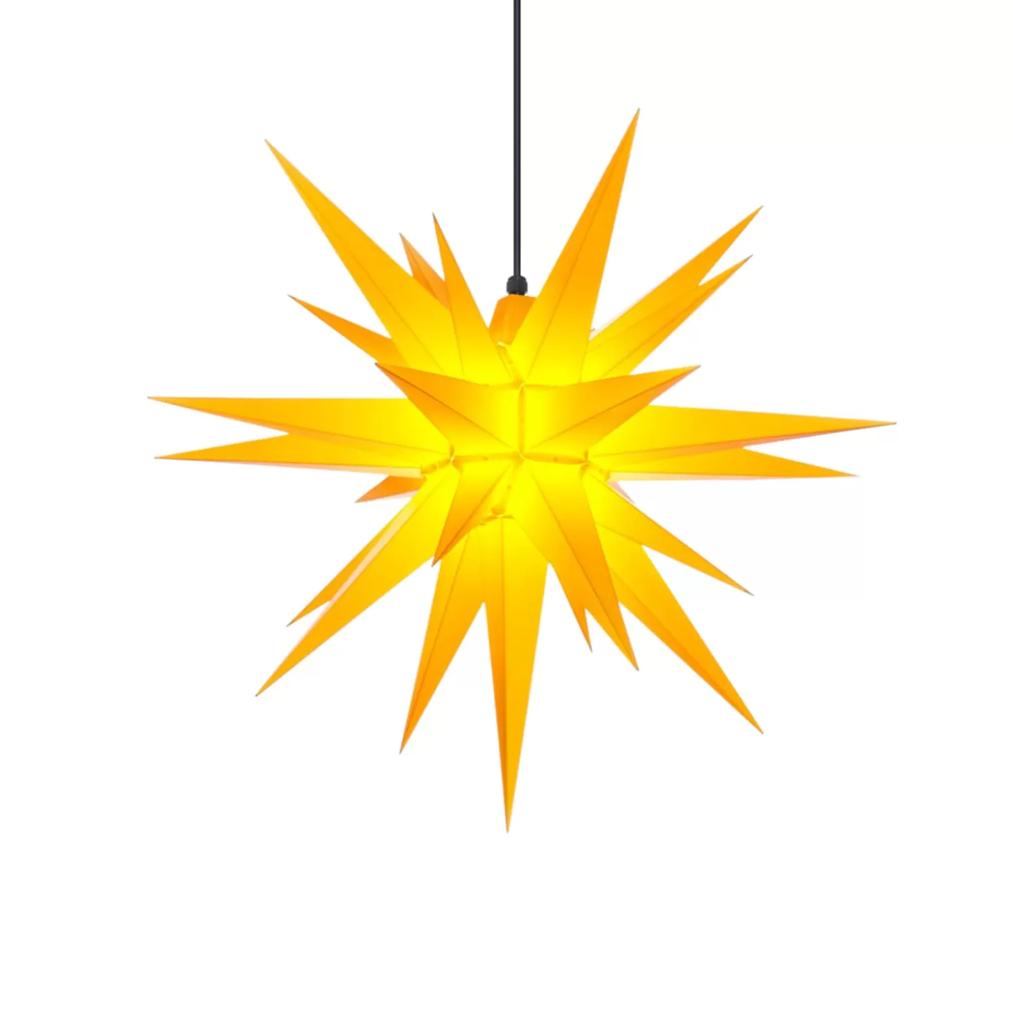 Herrnhuter Sterne Stars>Herrnhuter Star Yellow, 26.7 Inch, Plastic