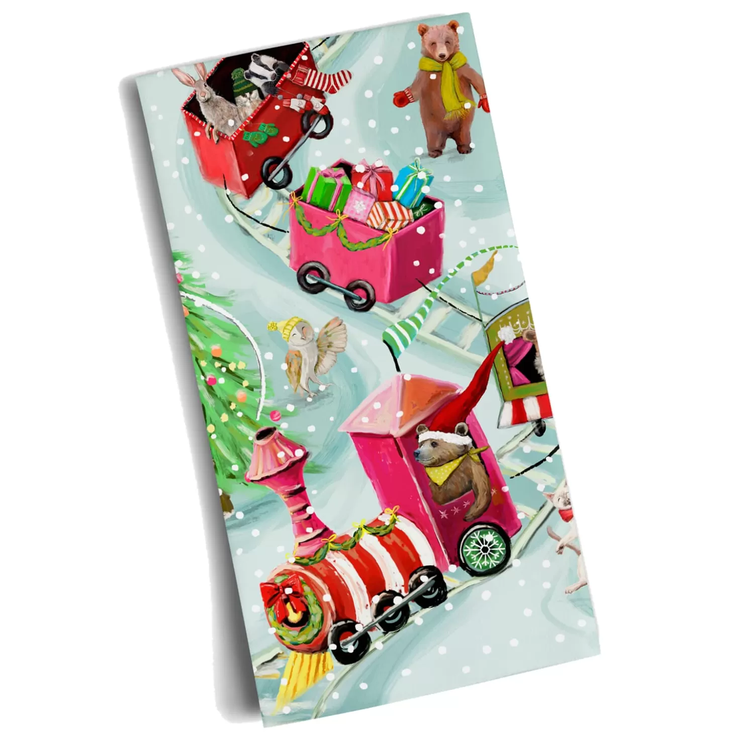 * Table Decorations>Holiday - Animal Train Tea Towel