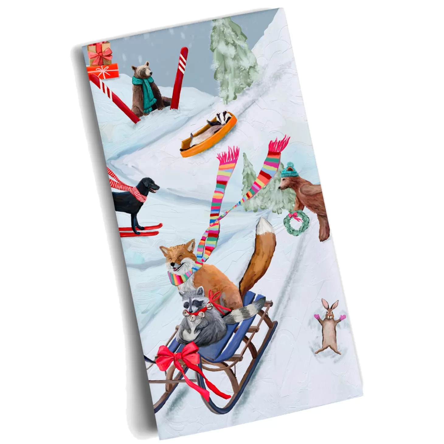 * Table Decorations>Holiday - Winter Fun For Everyone Tea Towel