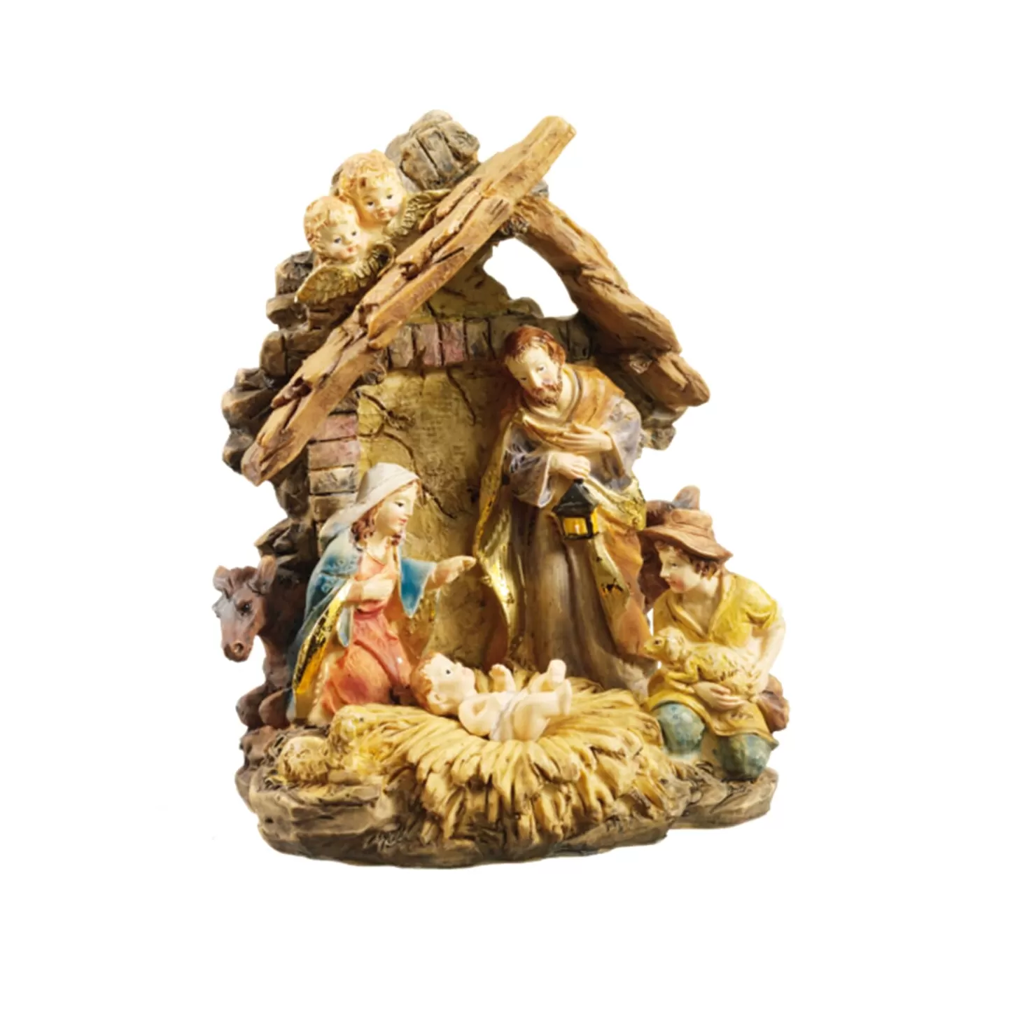 * Nativity Scenes>Holy Family With Shepherd