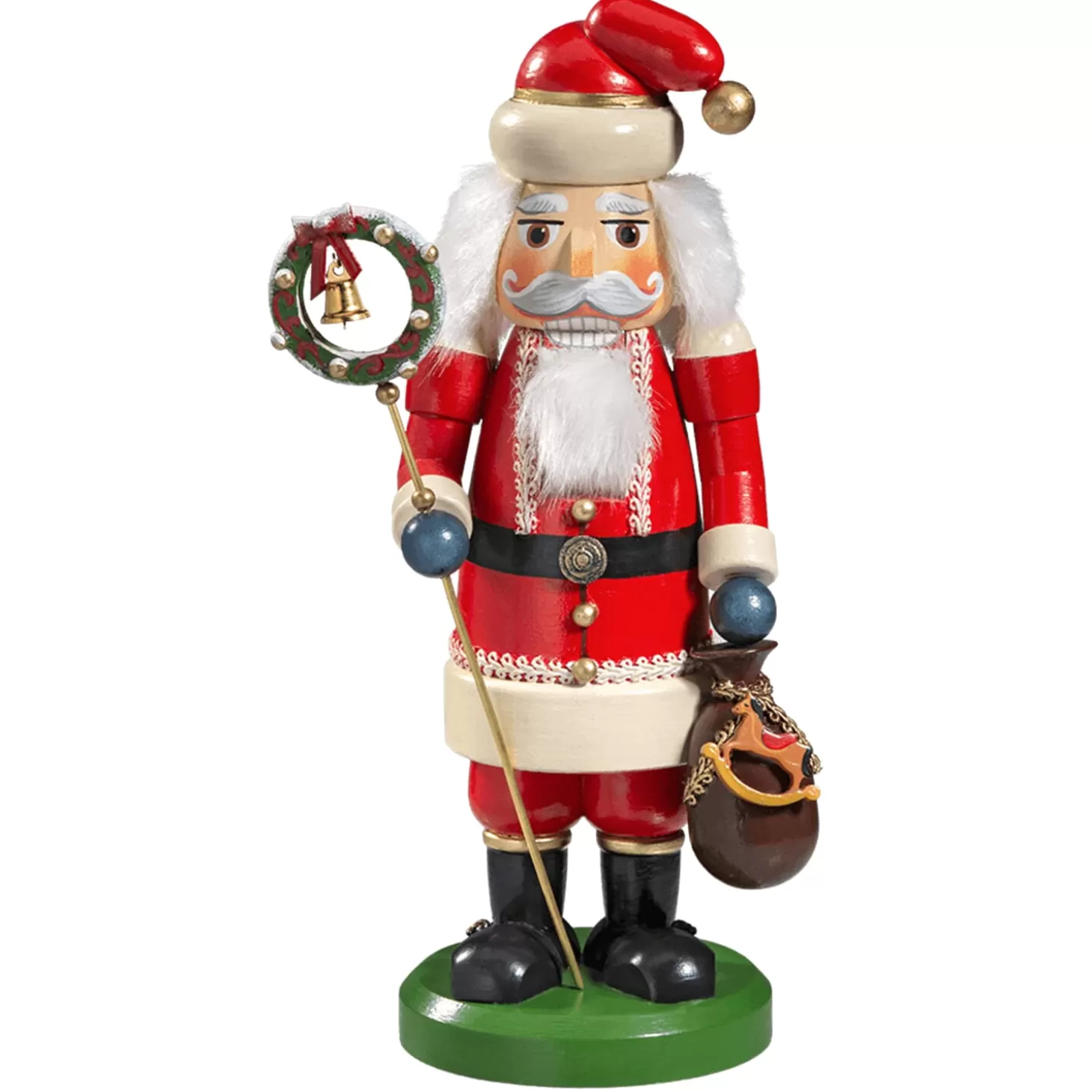 * Nutcrackers>Holzknackl "Santa Claus With Wreath", 9.8 Inch