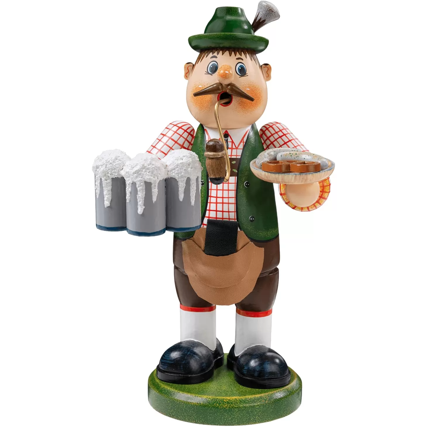 * Bavaria Souvenirs>Holzknoddl "Bavarian Waiter", Incense Smoker