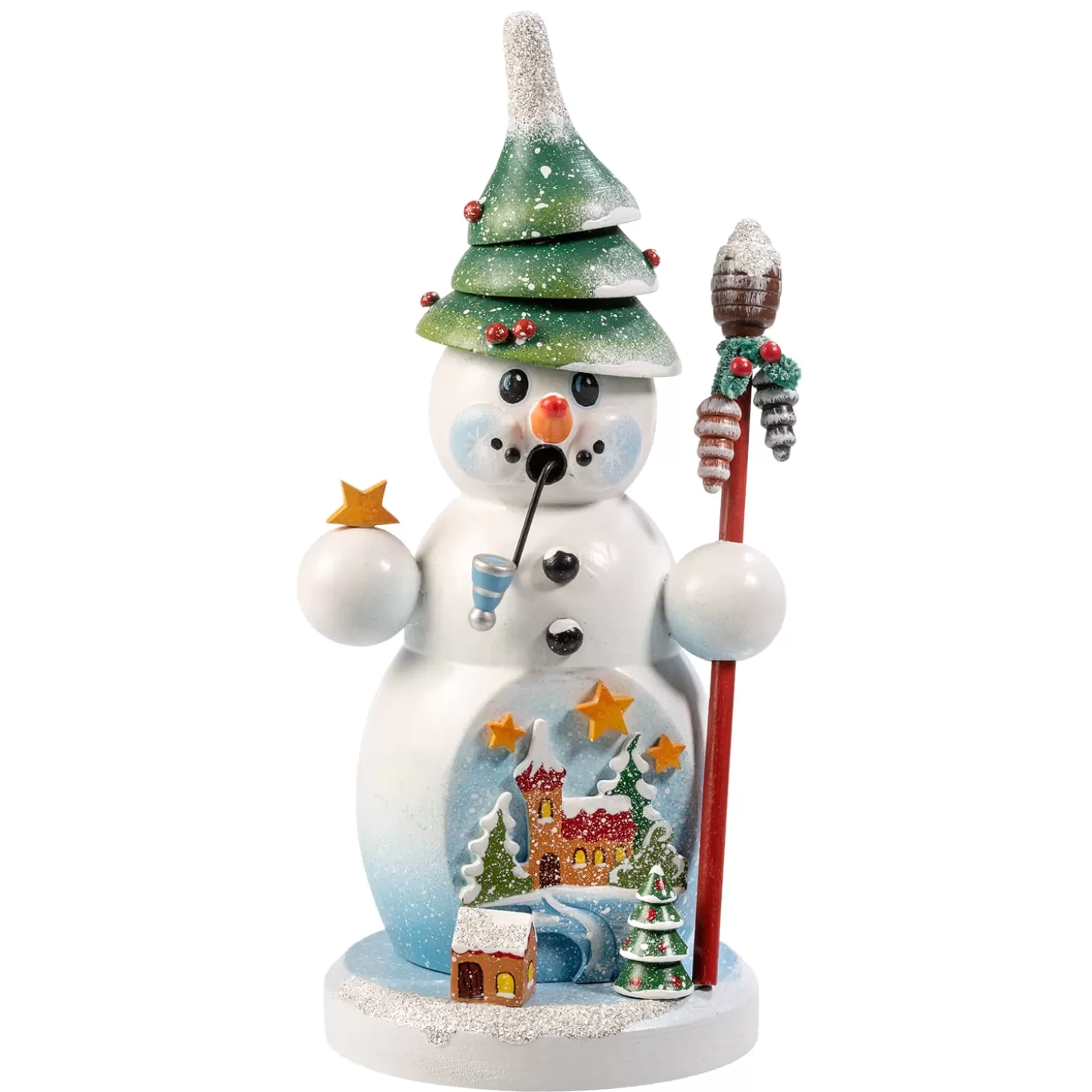 * Incense Smokers>Holzknoddl Snowman "Oh Christmas Tree", Incense Smoker