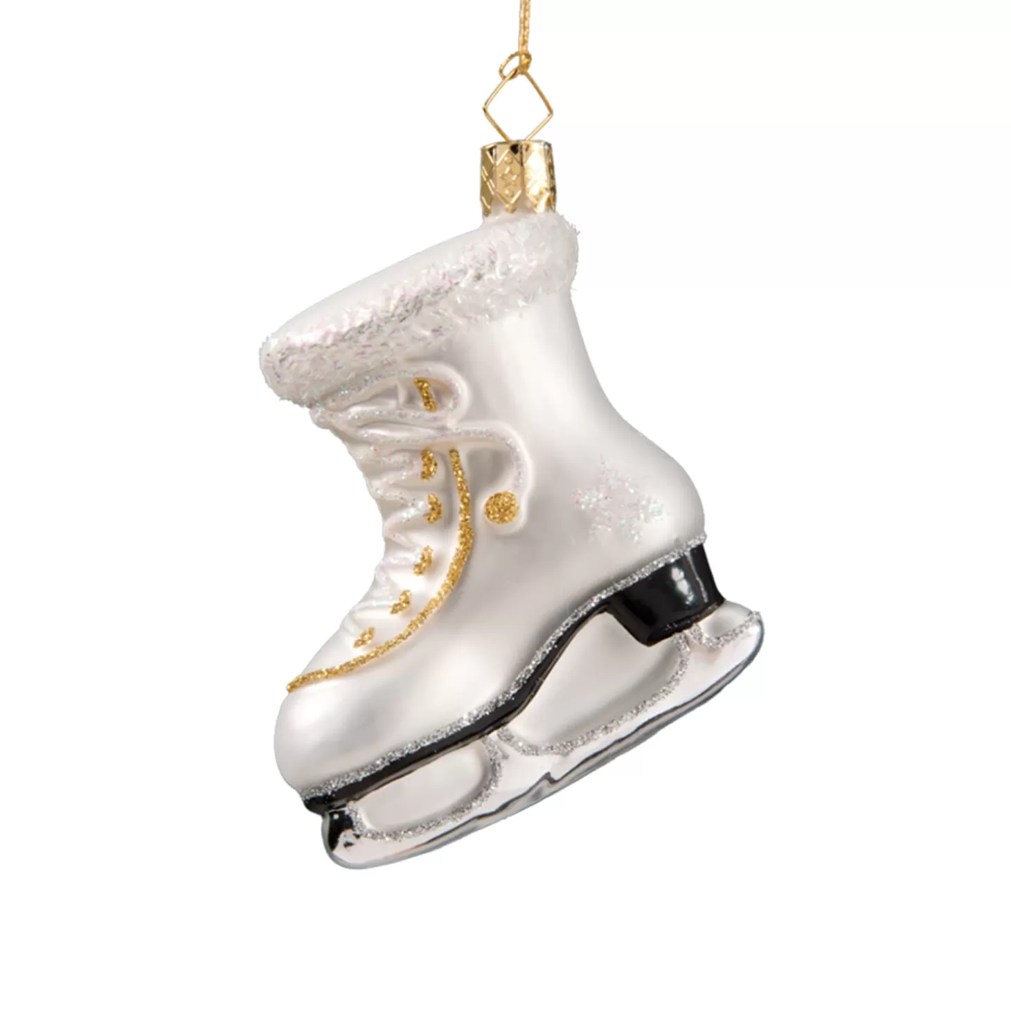 Poesie in Glas Glass Tree Decorations>Ice Skate, White