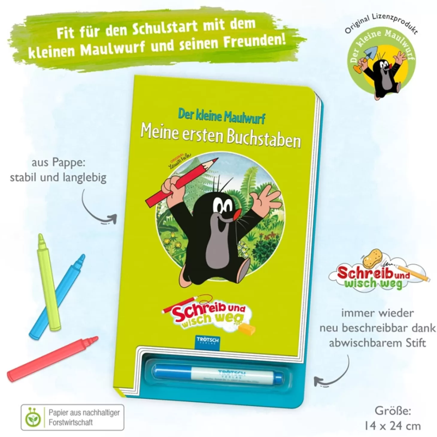 Trötsch Verlag Toys>Learning Booklet "The Little Mole" Letters