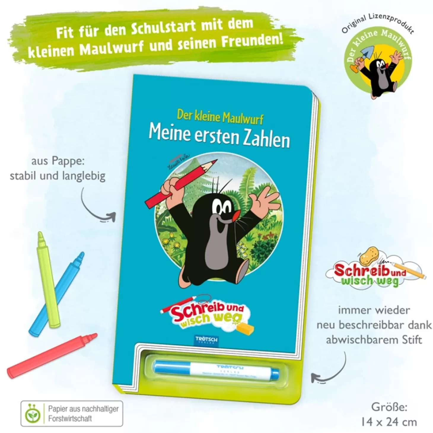 Trötsch Verlag Toys>Learning Booklet "The Little Mole" Numbers