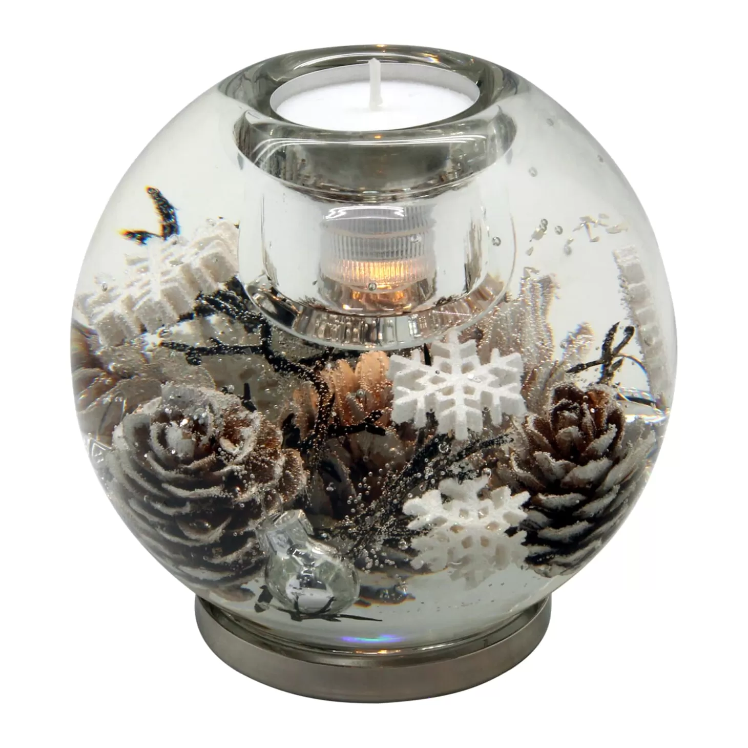 * Candle- & Tealight Holders>Led Dreamlight "Winter Story" - Candle Holder Mercur Maxi