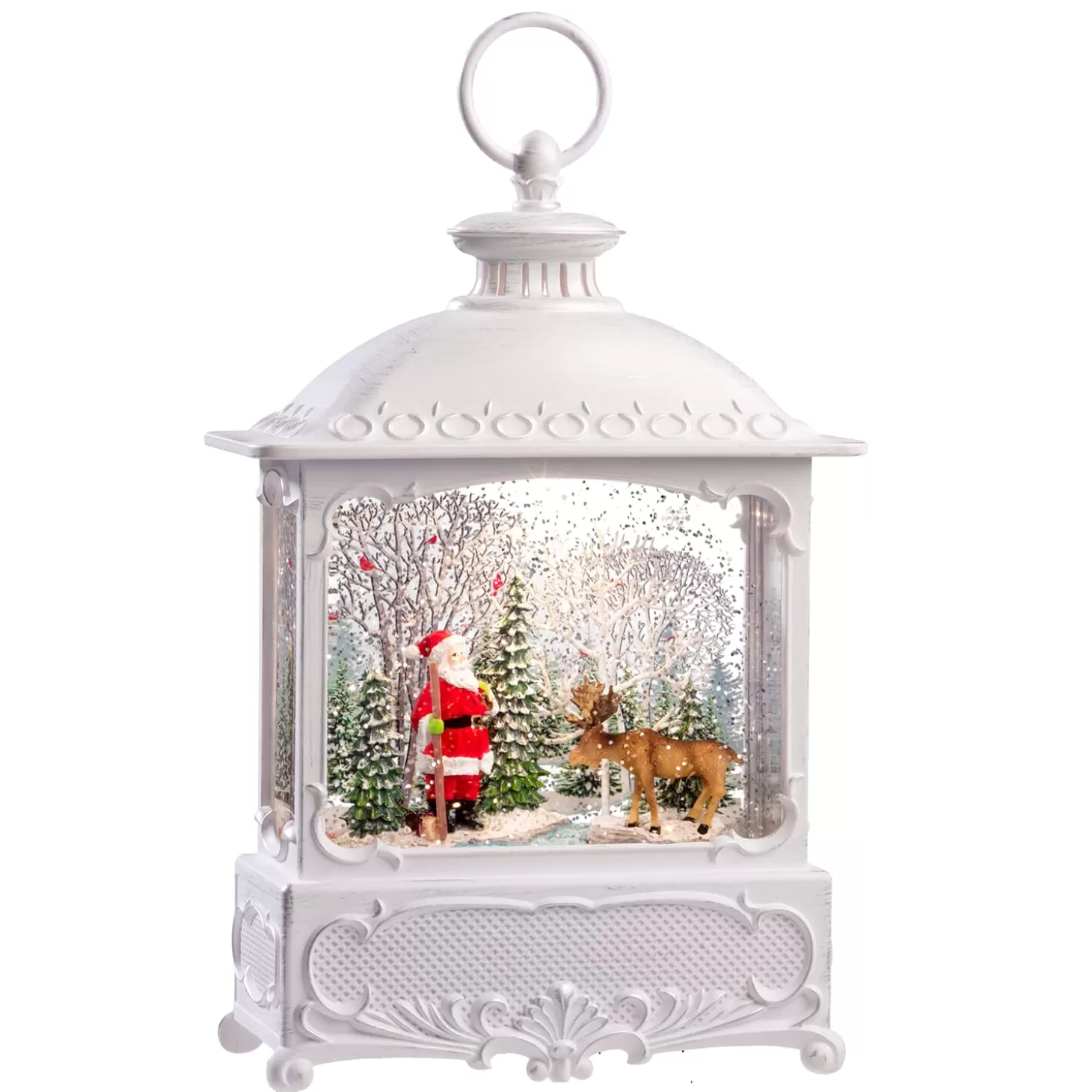 KONSTSMIDE Lanterns>Led Snow Lantern "Santa With Moose"