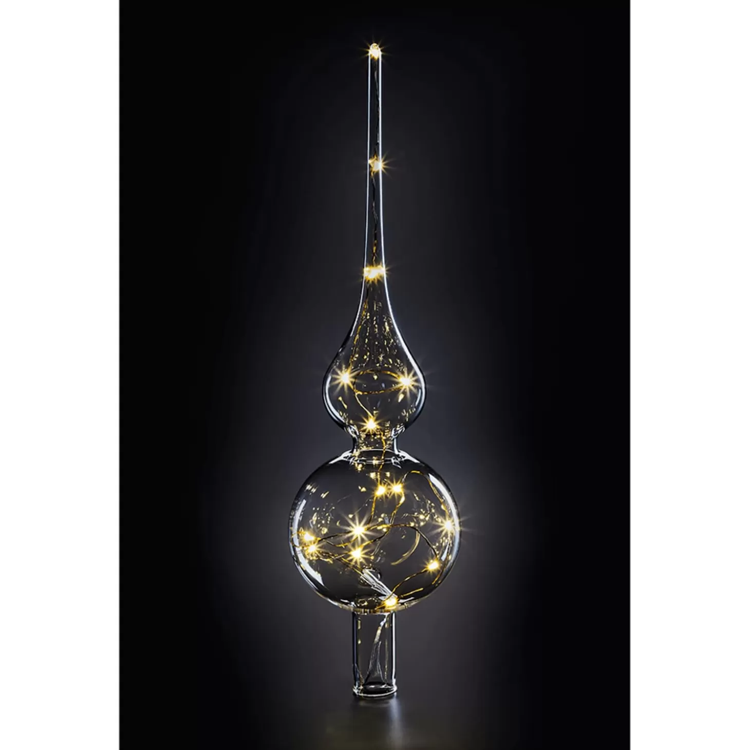 Krinner Tree Topper>Lumix Led Double Ball Tree Topper, Clear