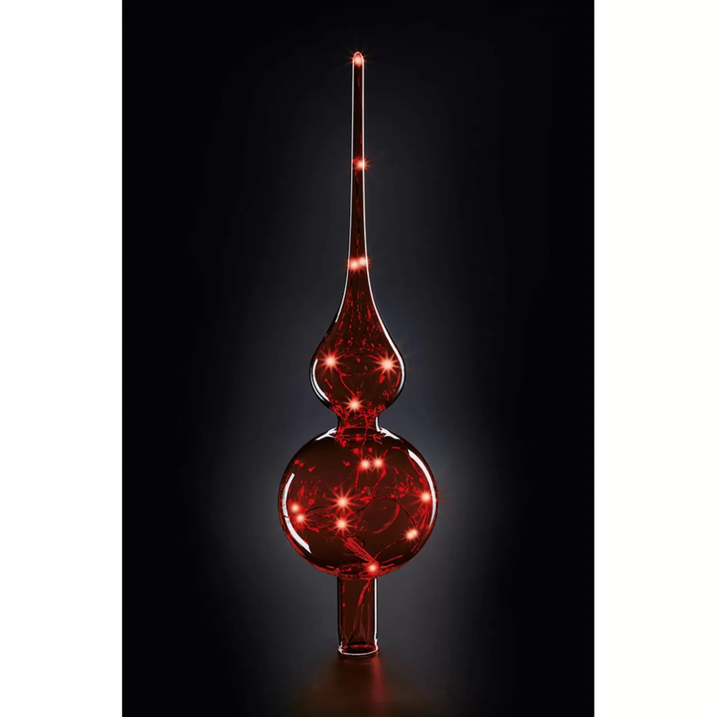 Krinner Tree Topper>Lumix Led Double Ball Tree Topper, Red