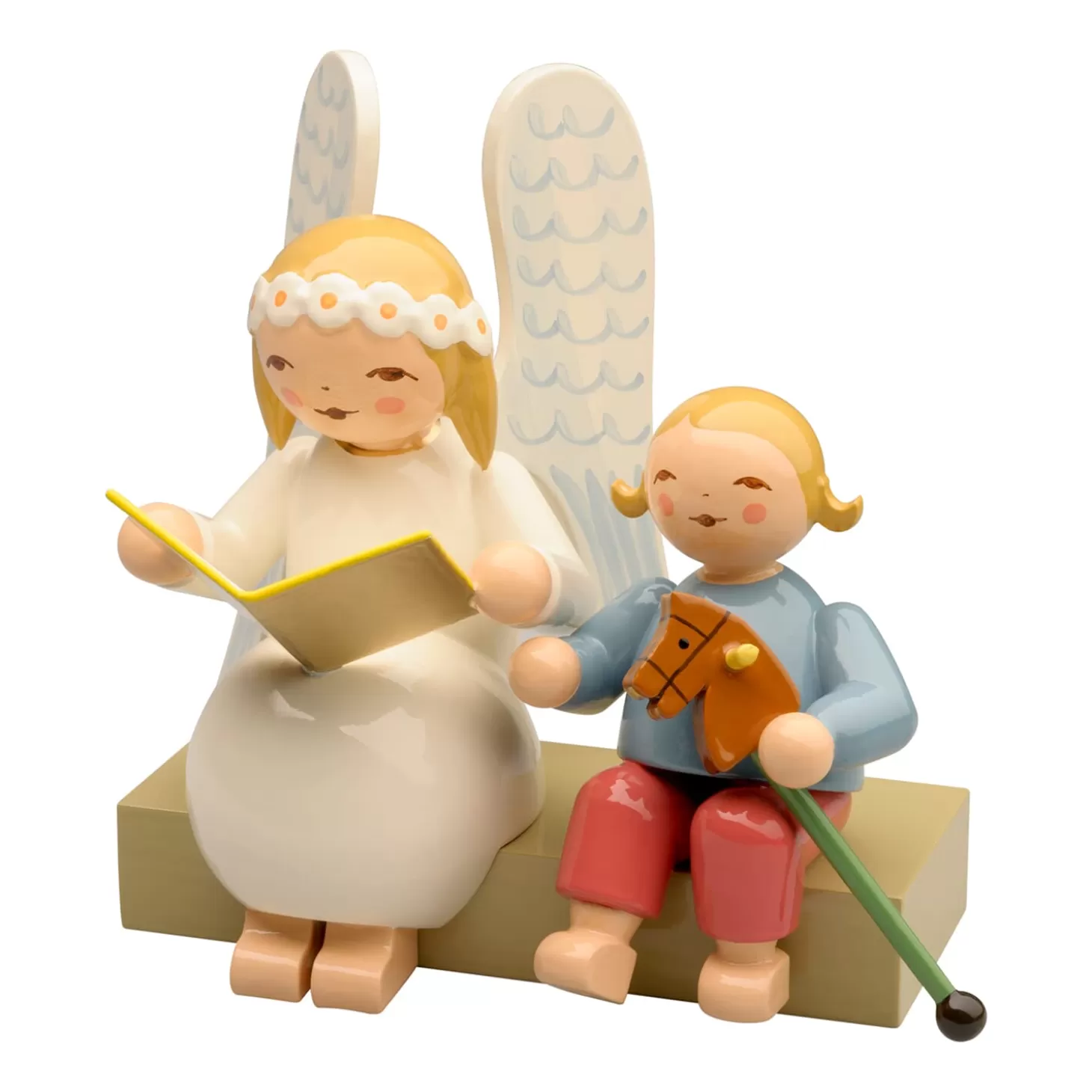 WENDT & KÜHN Wendt & Kuhn Collection>Marguerite Angel On Bench With Boy