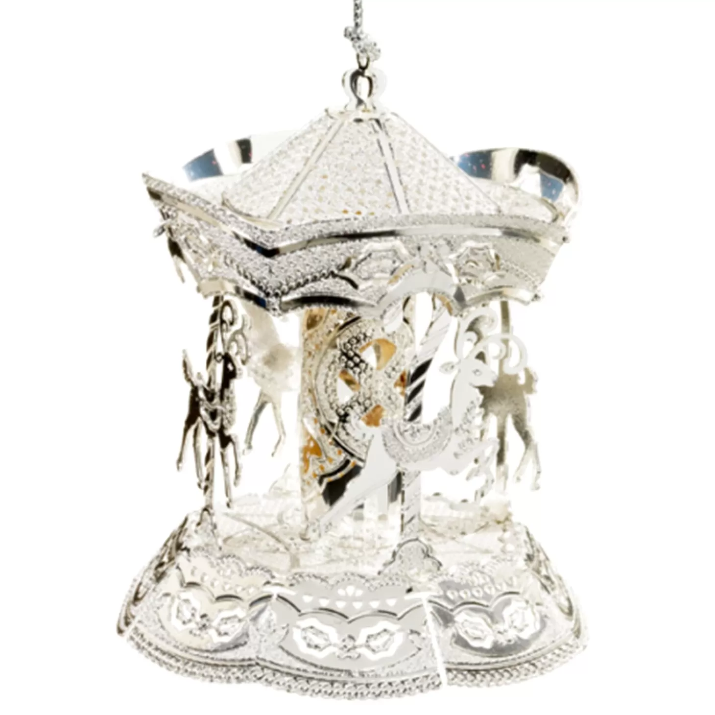 * Brass Tree Decorations>Merry-Go-Round, Silver-Plated