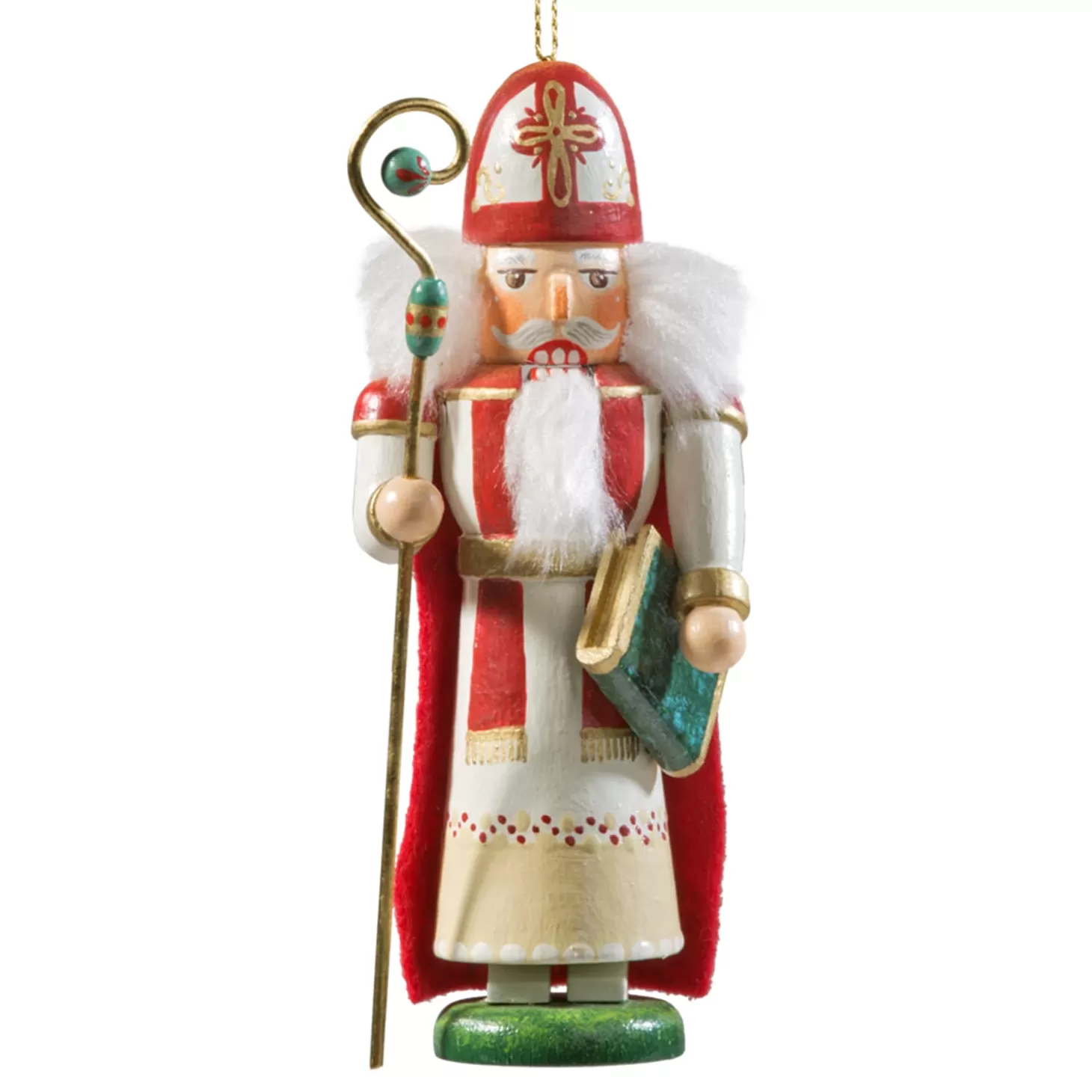 * Wood Tree Decorations>Miniknackl "Saint Nicholas", 4.3 Inch