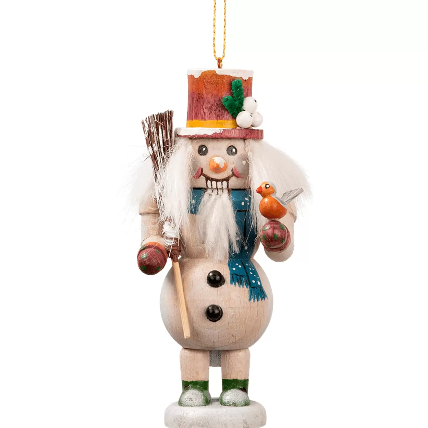 * Wood Tree Decorations>Miniknackl "Snowman", 3.7Inch