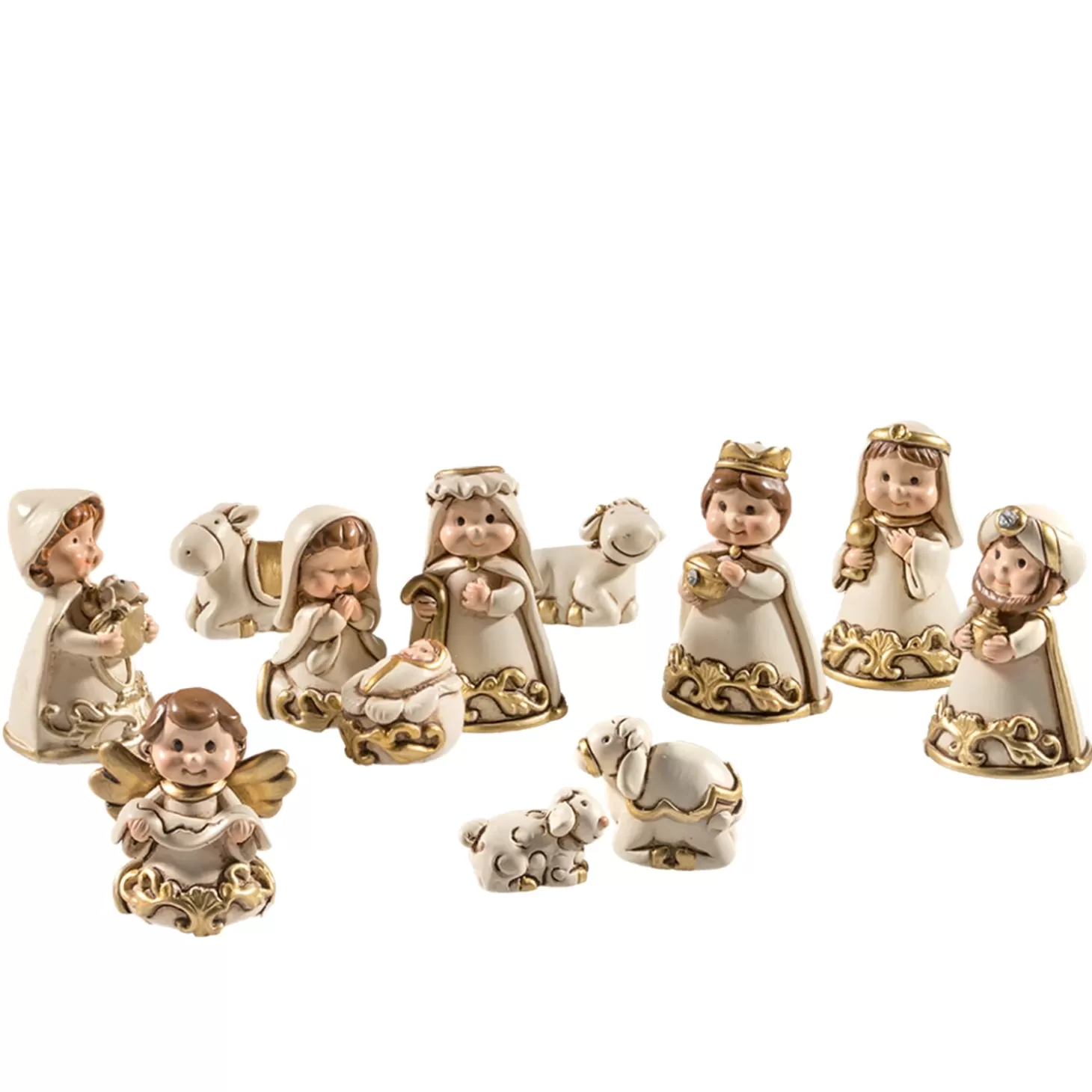 * Nativity Scenes>Nativity Figurines, Set Of 12 Pieces