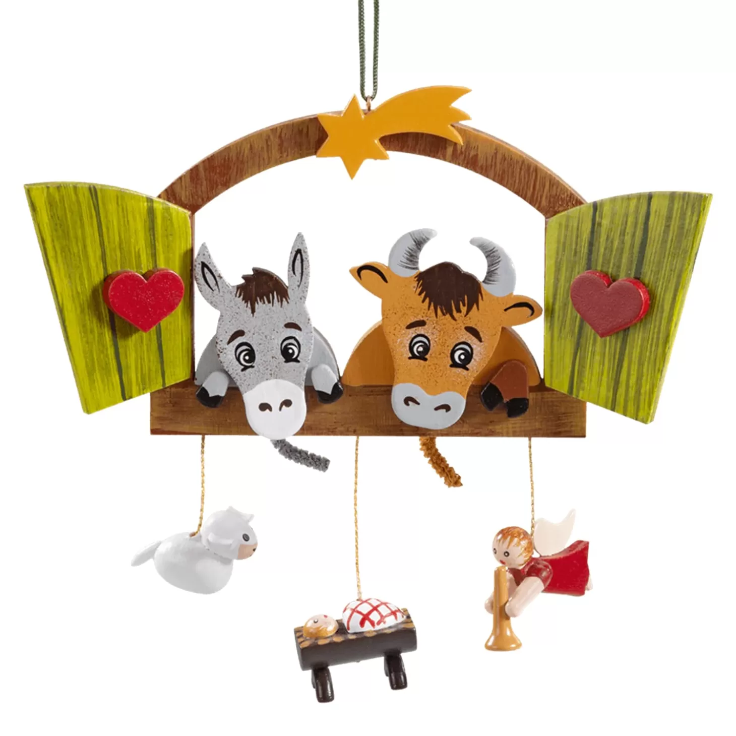 * Wood Tree Decorations>Nativity Window