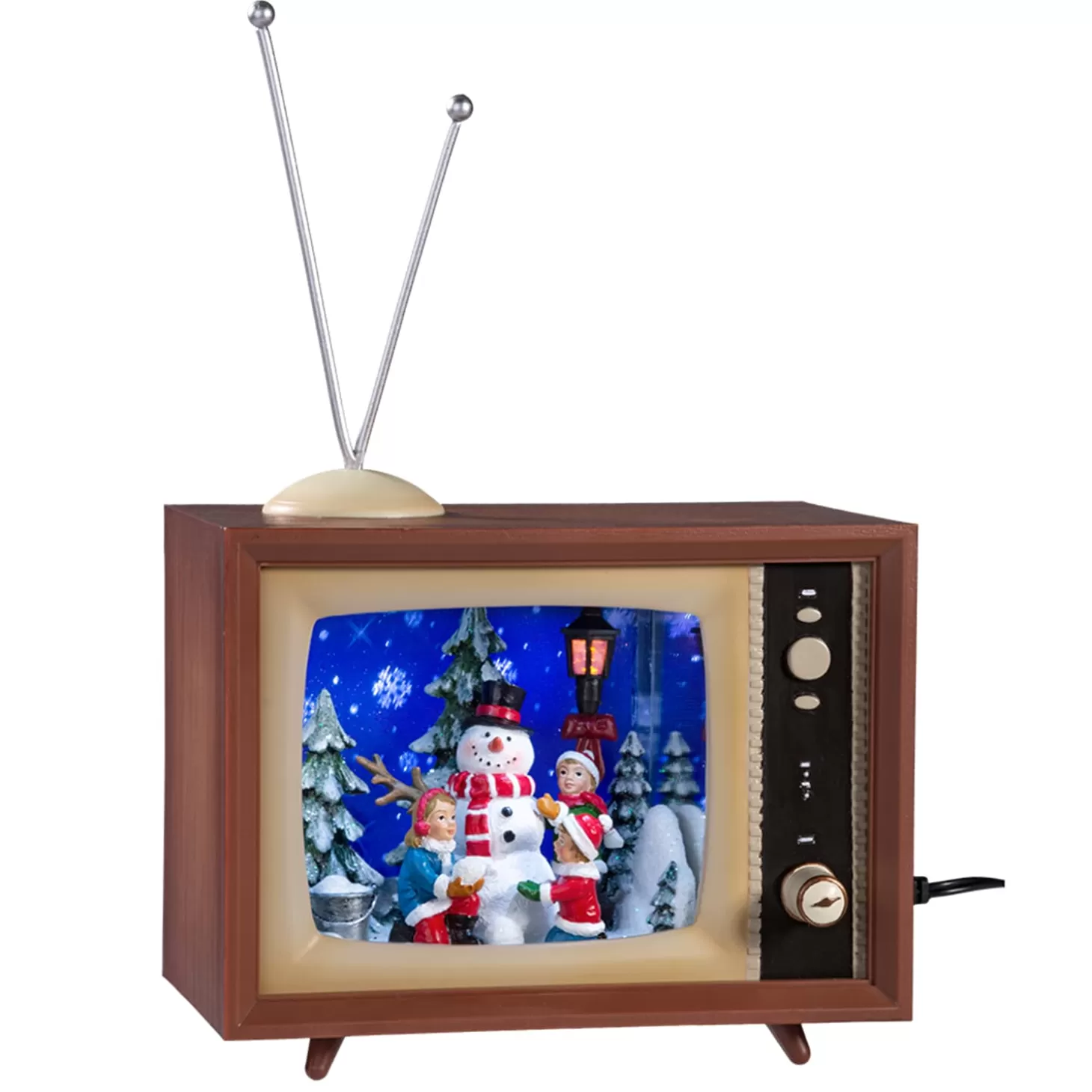 * Music Boxes>Nostalgic Television "Winter Scene With Snowmen", Large