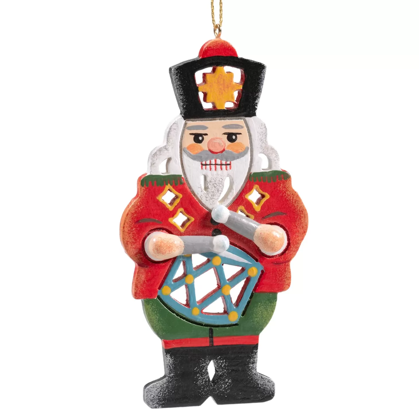 * Wood Tree Decorations>Nutcracker Drummer