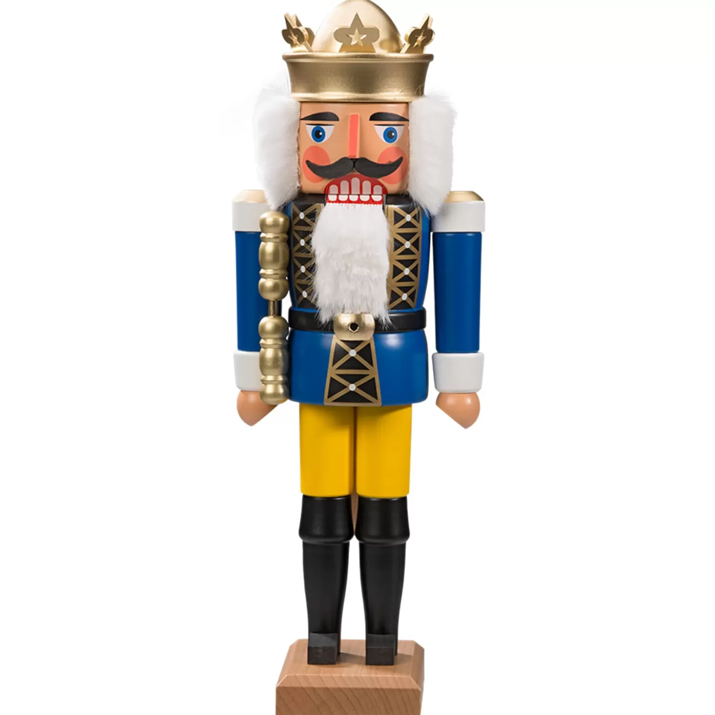 HODREWA Nutcrackers>Nutcracker "King" Blue, 14.2 Inch