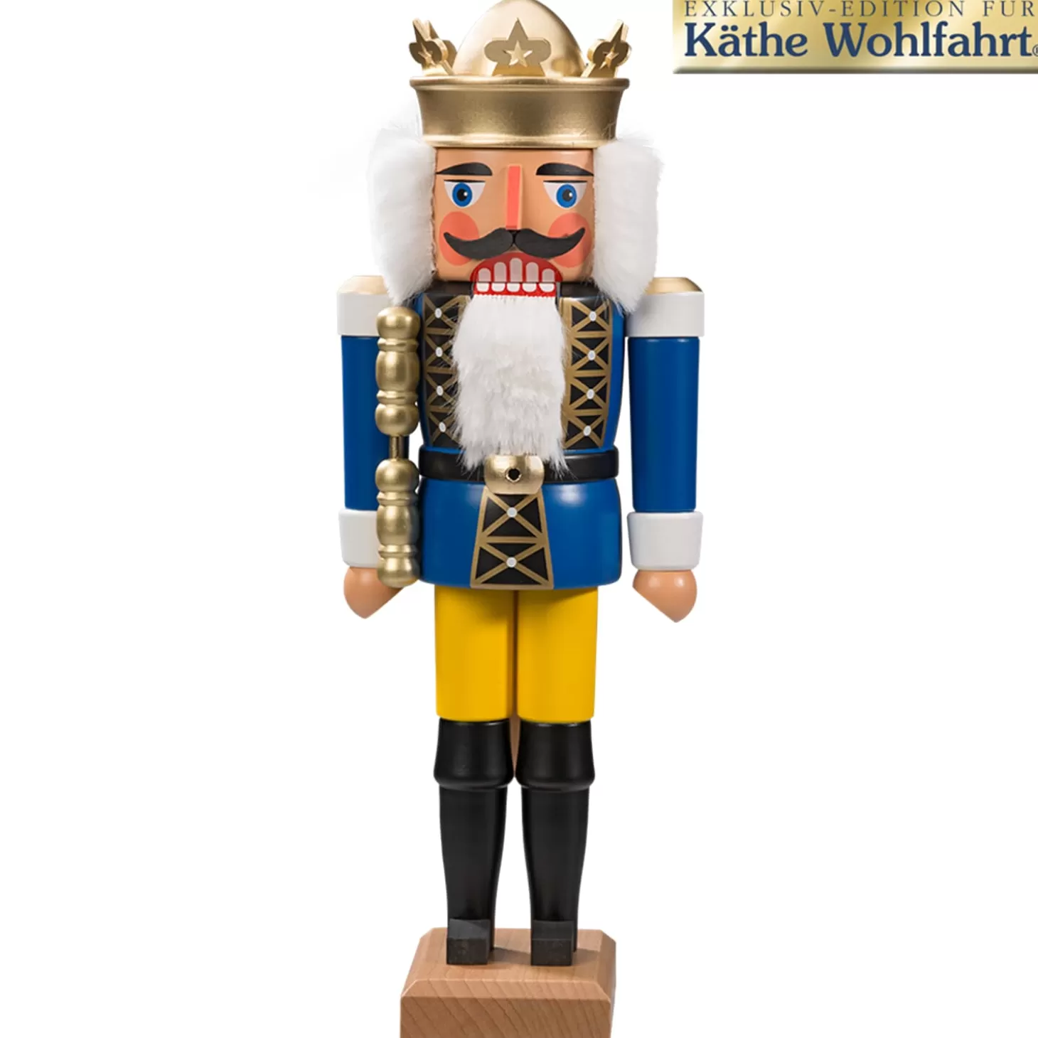 HODREWA Nutcrackers>Nutcracker "King" Blue, 14.2 Inch