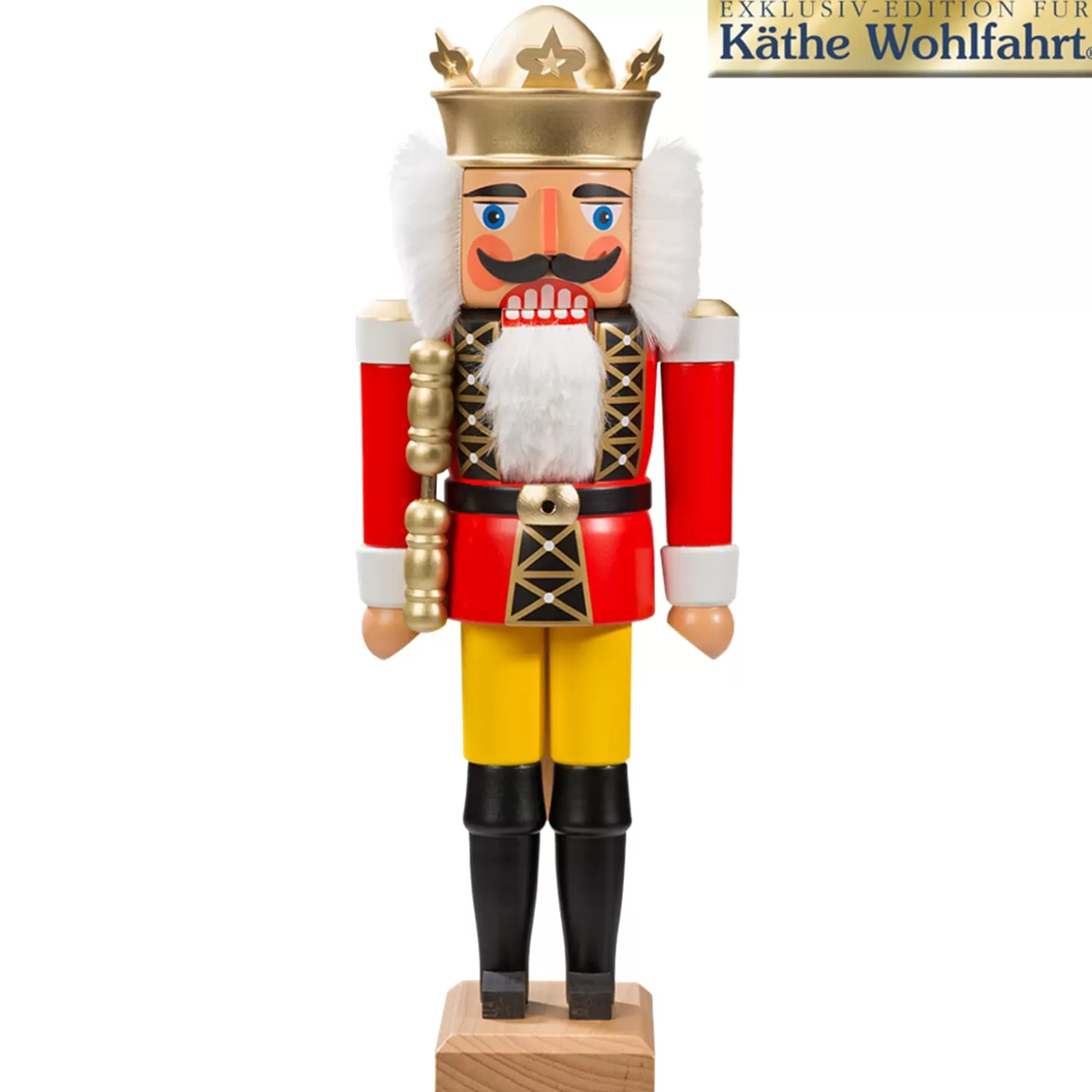 HODREWA Nutcrackers>Nutcracker "King" Red, 14.2 Inch