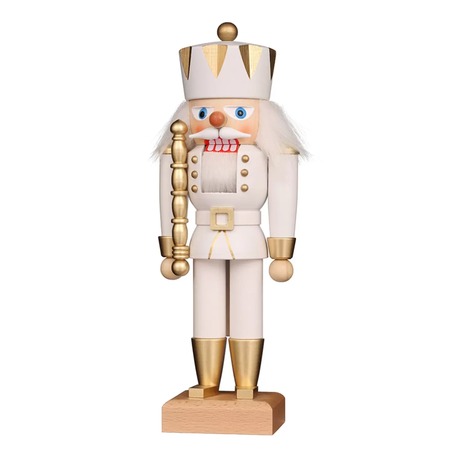 Christian ULBRICHT Nutcrackers>Nutcracker "King", White/Gold, 10.6Inch