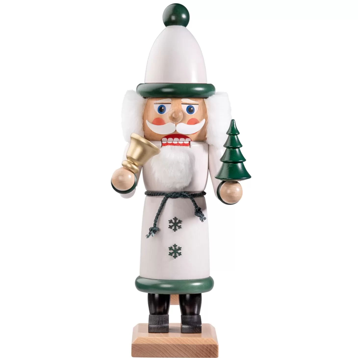 HODREWA Nutcrackers>Nutcracker "Santa Claus", Green/White, 14.6 Inch