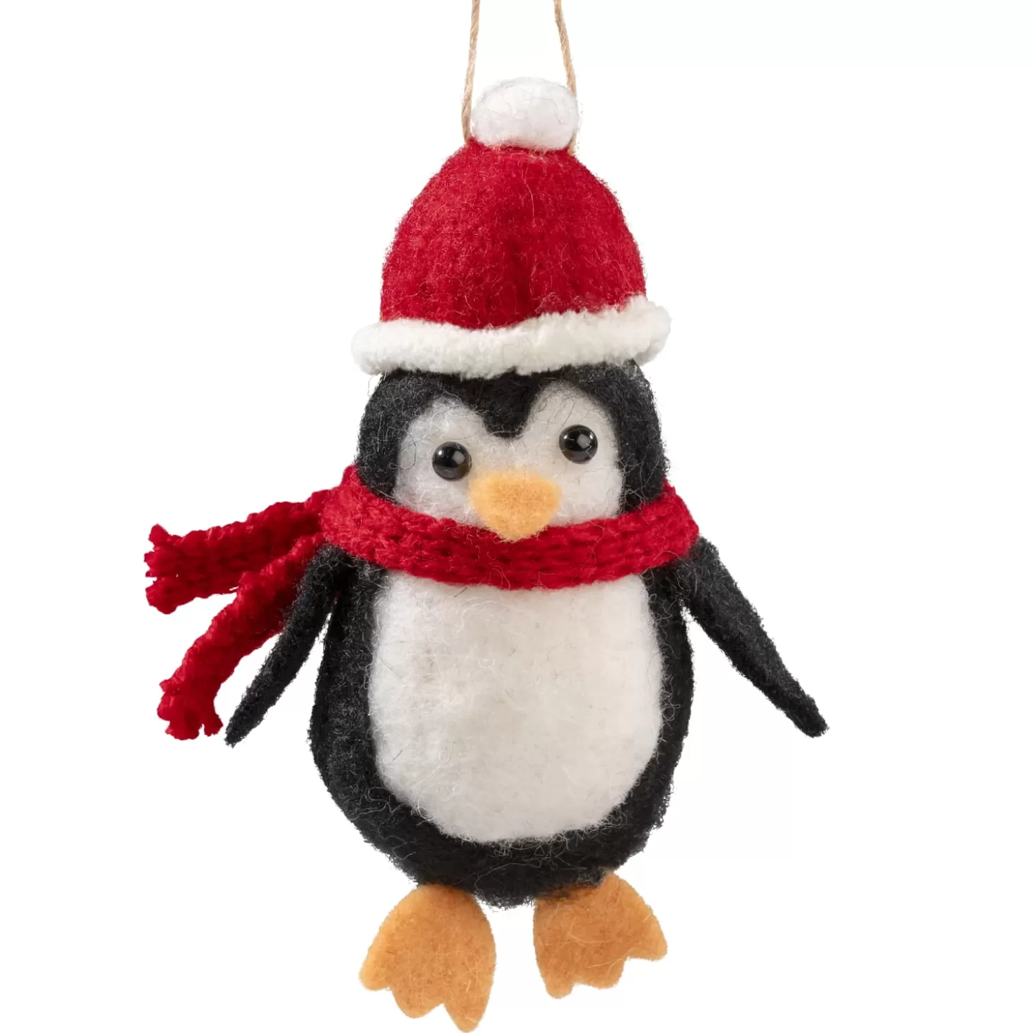 * Felt Tree Decorations>Penguin With Scarf And Hat