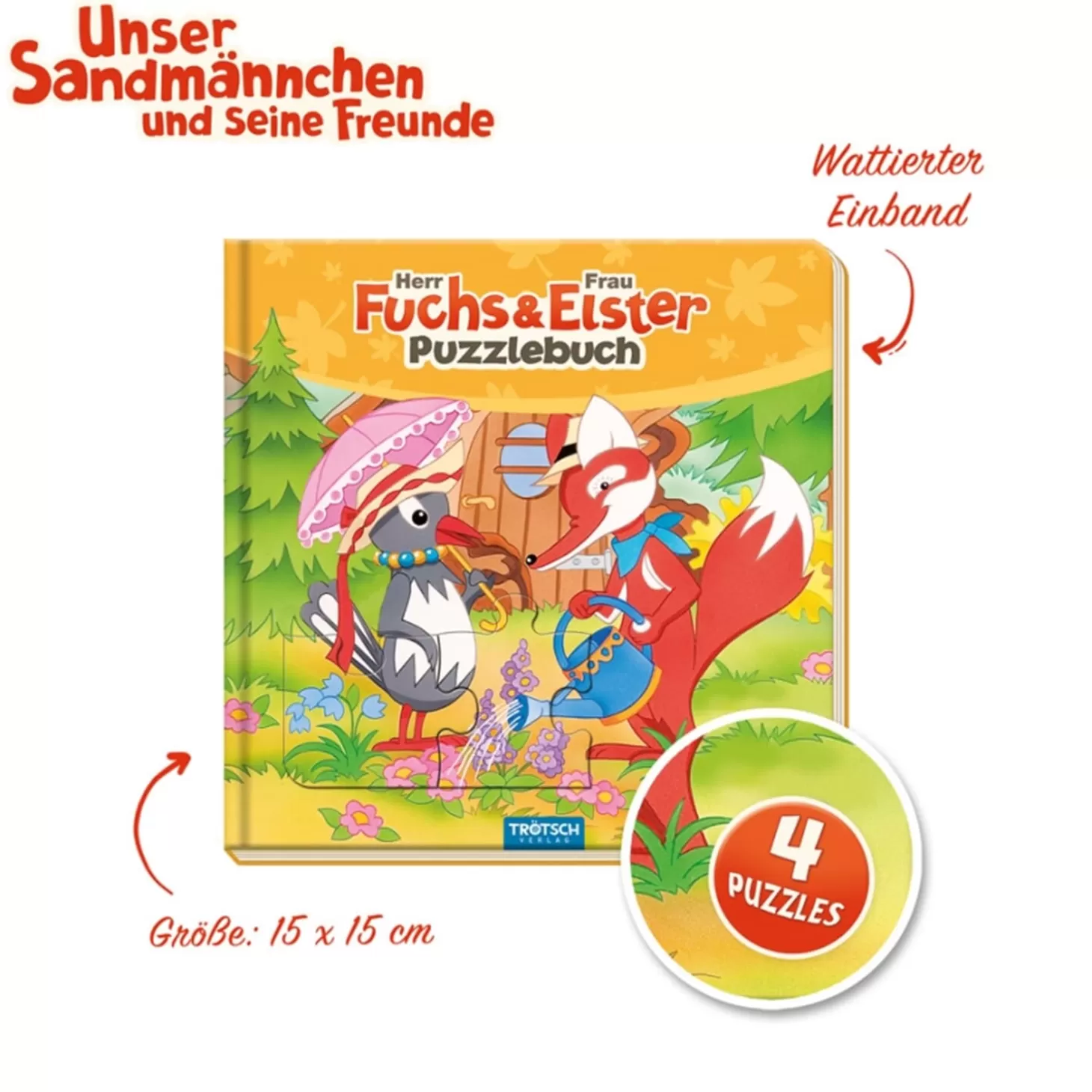 Trötsch Verlag Toys>Puzzle Book "Mr. Fox And Mrs. Magpie"