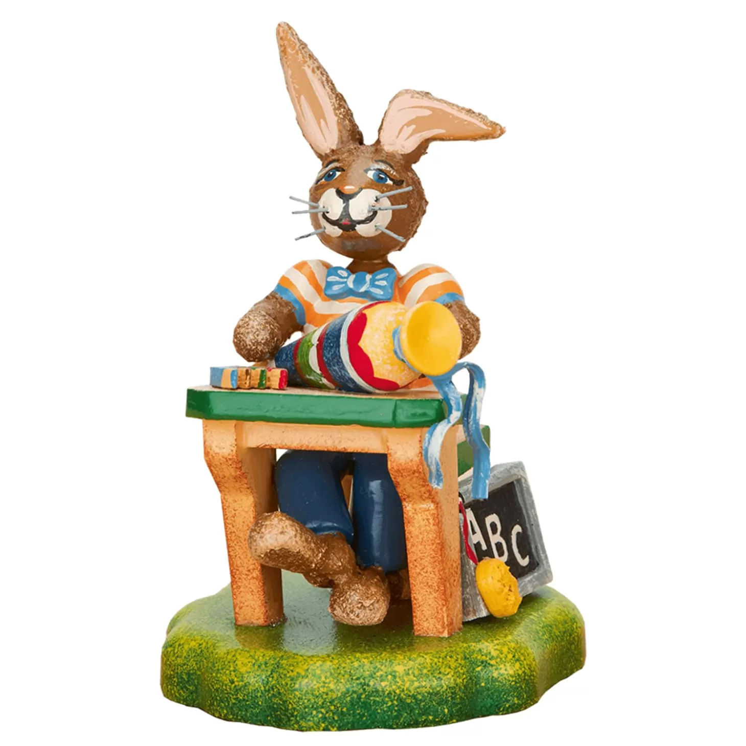 Hubrig Volkskunst Hubrig Miniatures>Rabbit School Felix First Day At School