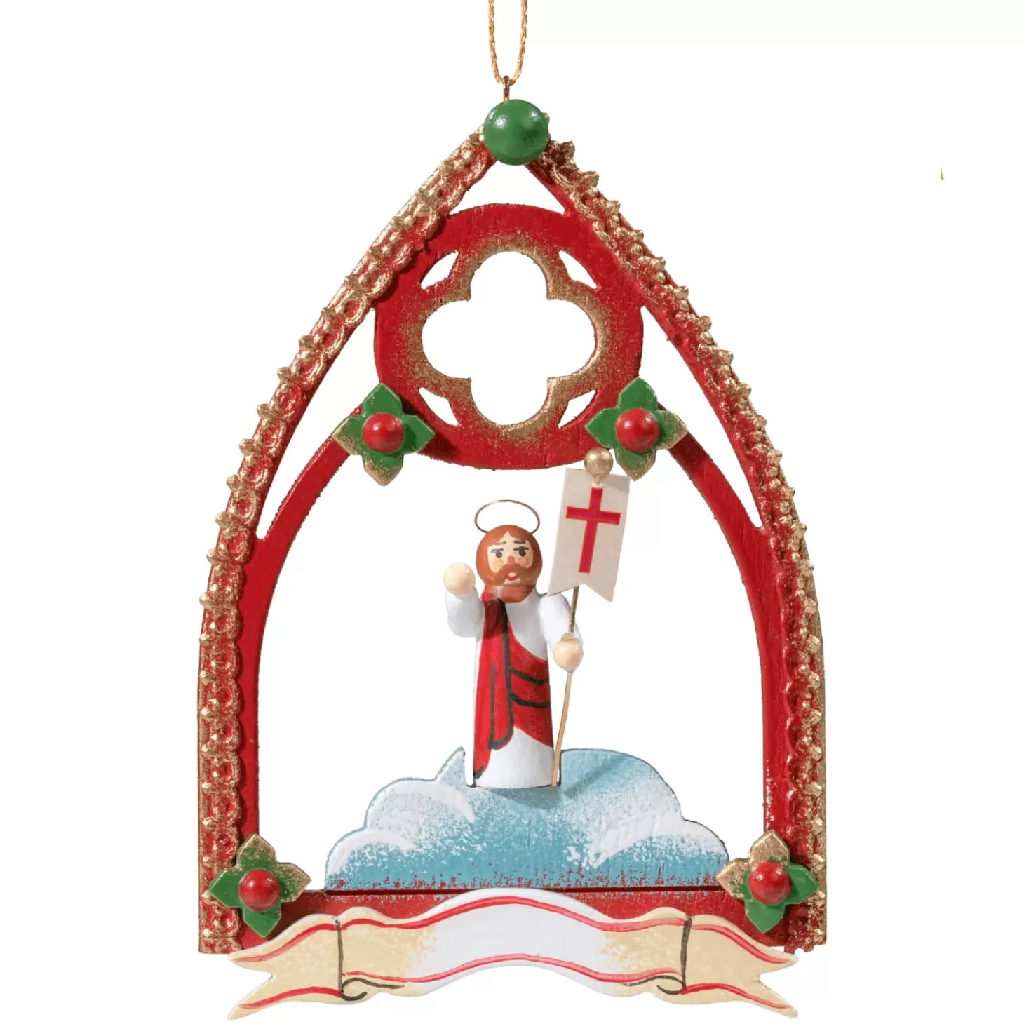 * Wood Tree Decorations>Resurrection Of Jesus