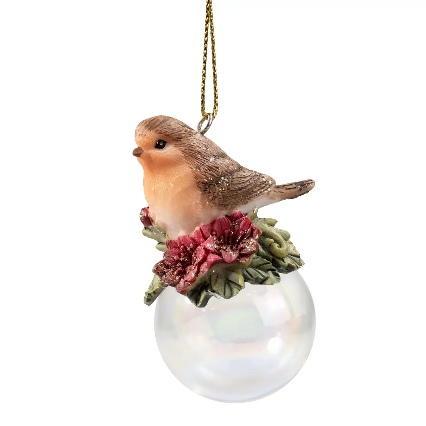 * Resin Tree Decorations>Robin On Bauble