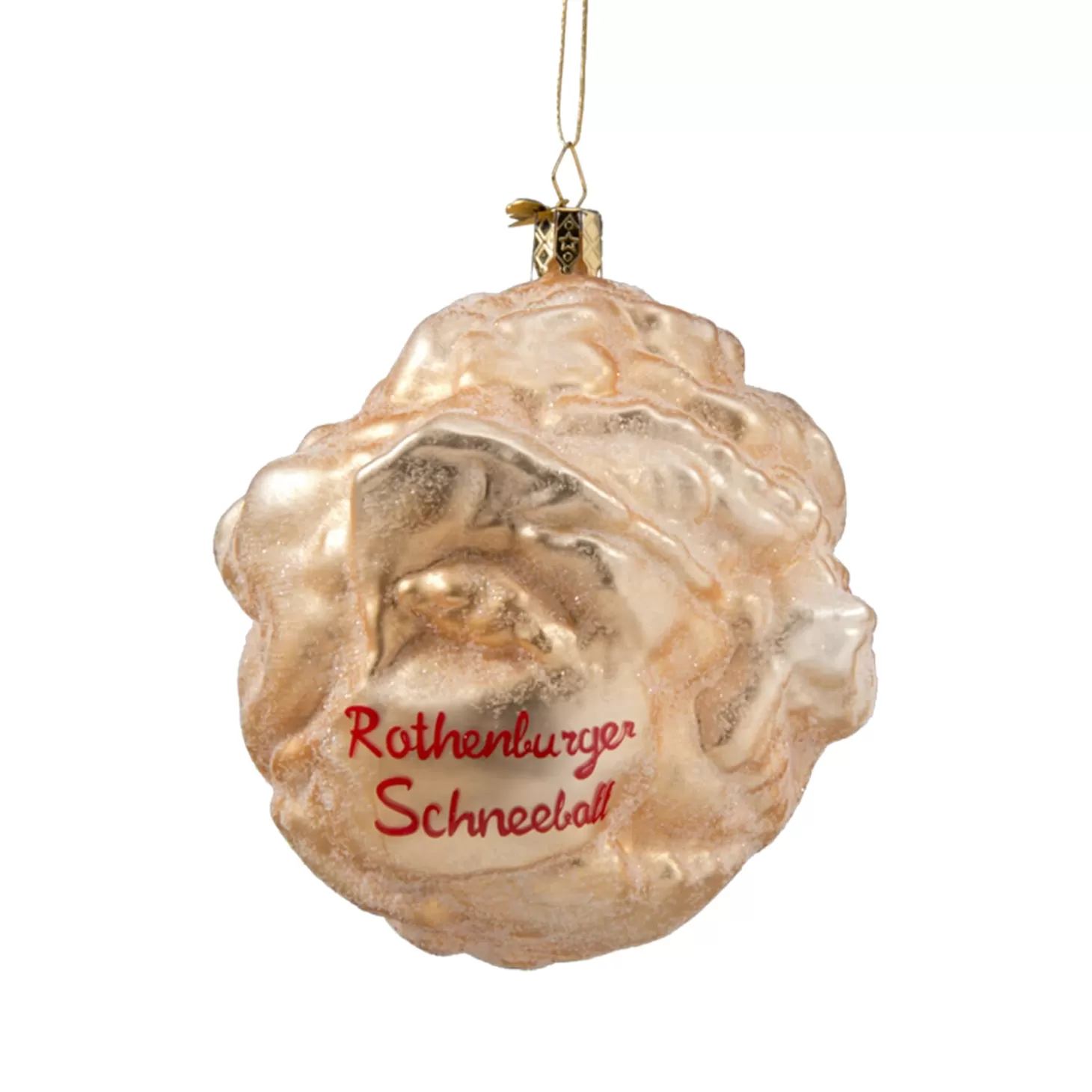 Poesie in Glas Rothenburg Souvenirs>Rothenburger Schneeballen Glass Ornament