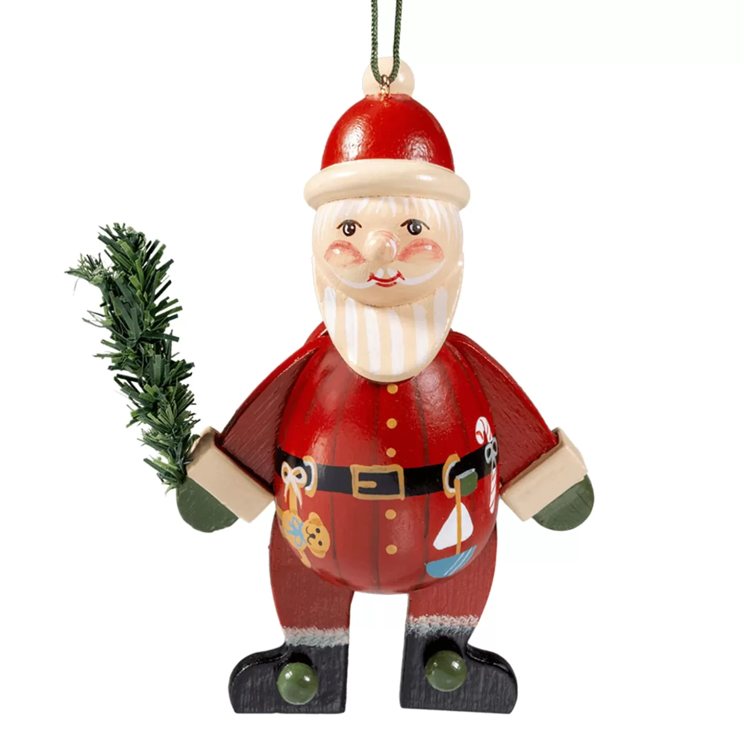 * Wood Tree Decorations>Santa