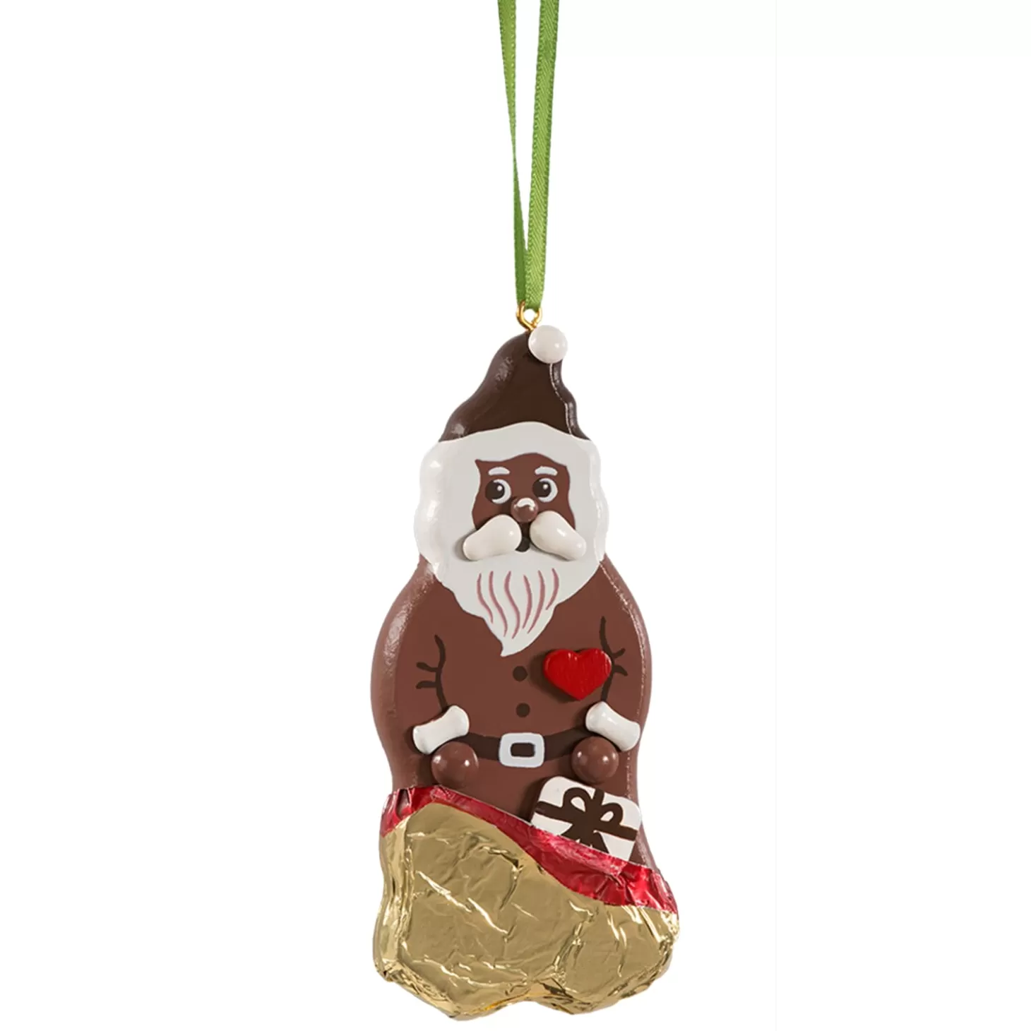 * Wood Tree Decorations>Santa Choc