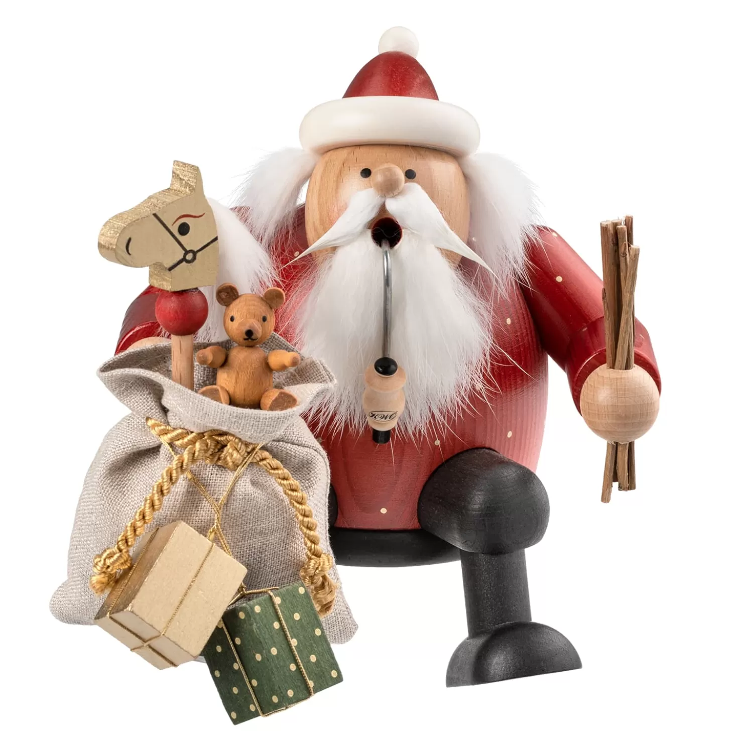 KWO Incense Smokers>Santa Claus With Gift Sack, Incense Smoker