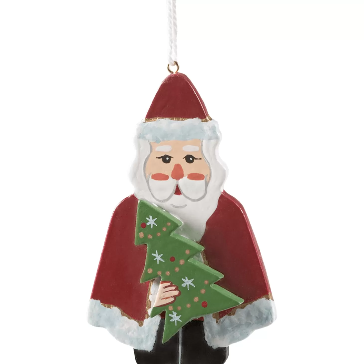 * Pewter Tree Decorations>Santa With Christmas Tree