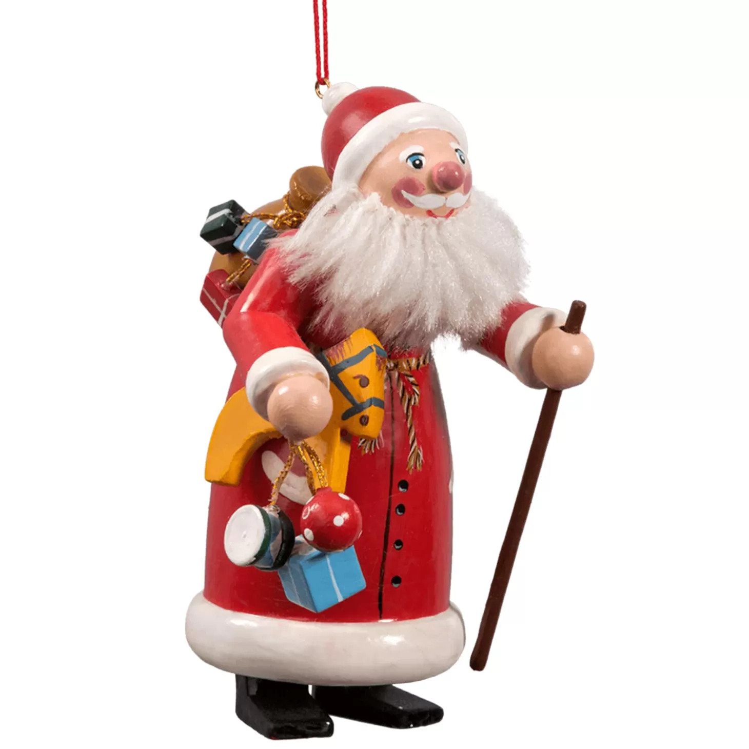 * Wood Tree Decorations>Santa With Gifts