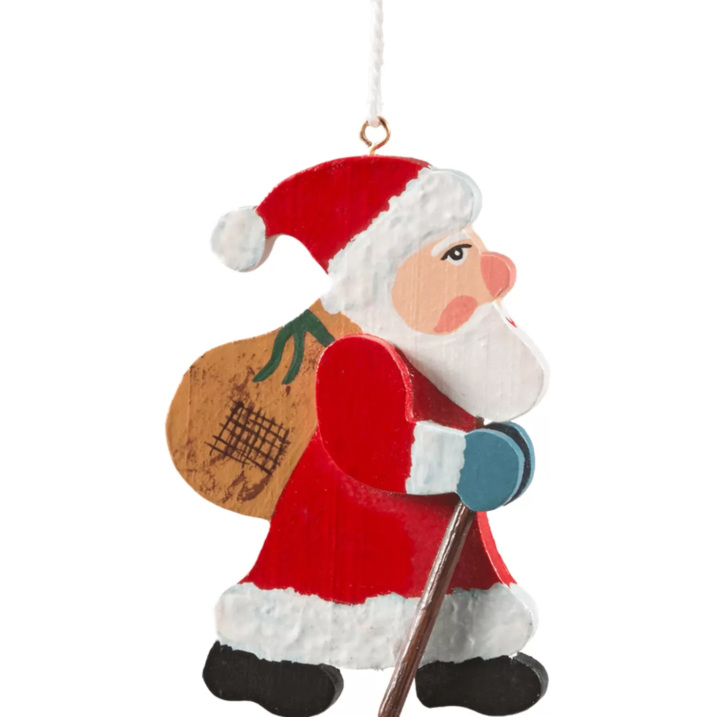 * Pewter Tree Decorations>Santa With Gifts Bag