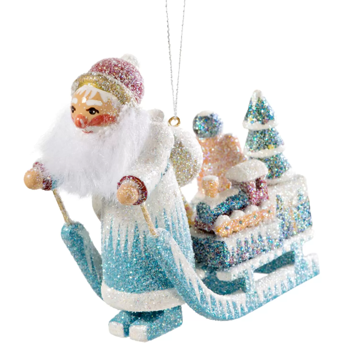 * Wood Tree Decorations>Santa With Sleigh