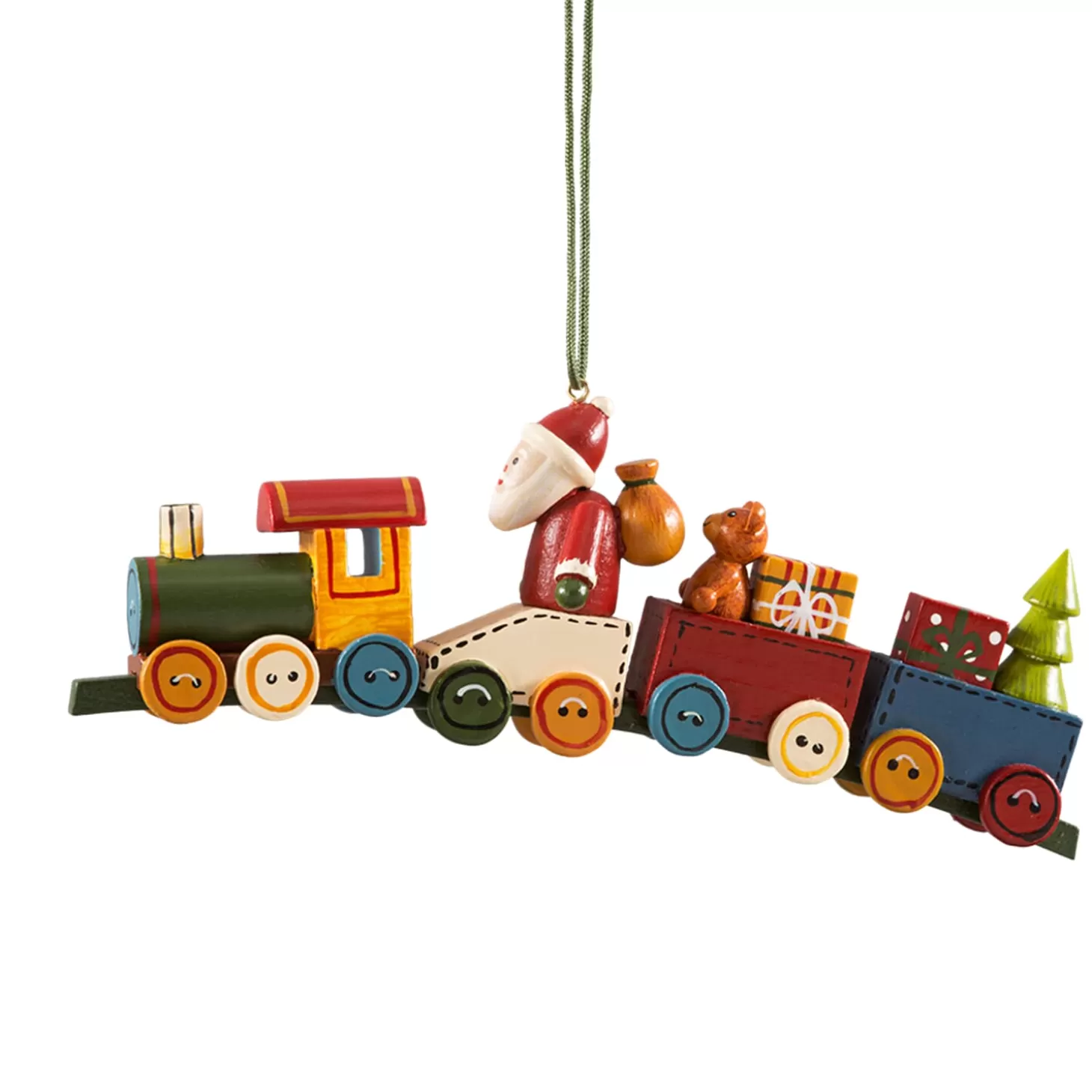 * Wood Tree Decorations>Santa's Christmas Train