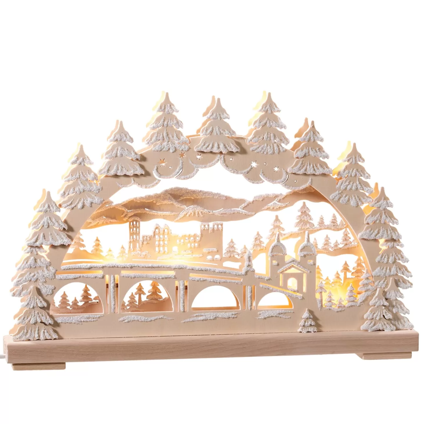 RATAGS Holzdesign Germany Souvenirs>Schwibbogen "Heidelberg In Winter", 115 V