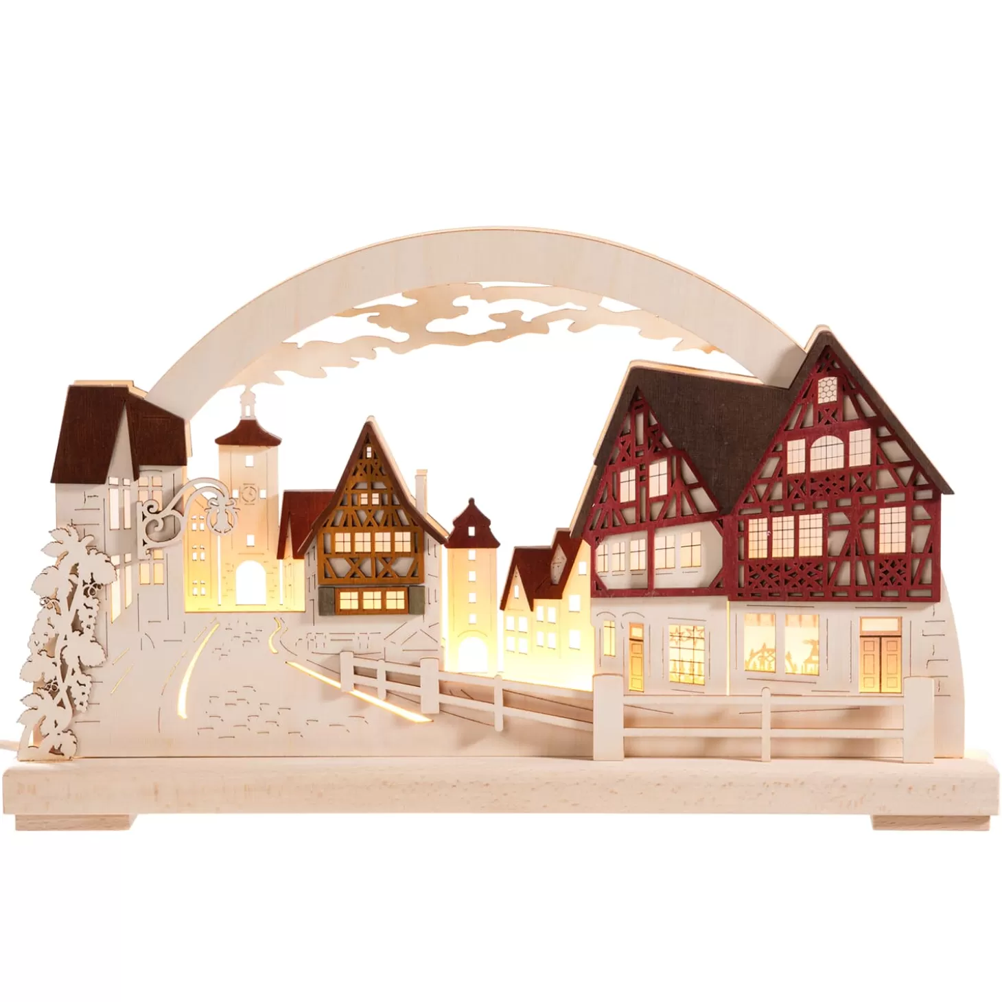 RATAGS Holzdesign Rothenburg Souvenirs>Schwibbogen "Rothenburg Plonlein" 115V With Usb A Port