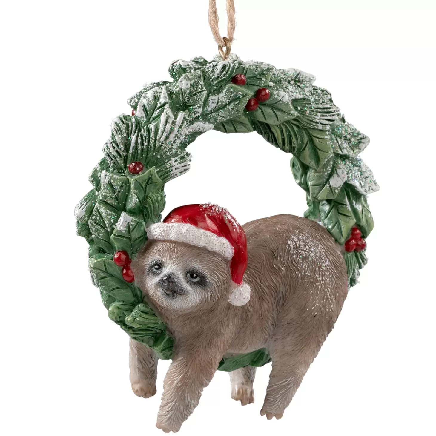 * Resin Tree Decorations>Sloth In Advent Wreath