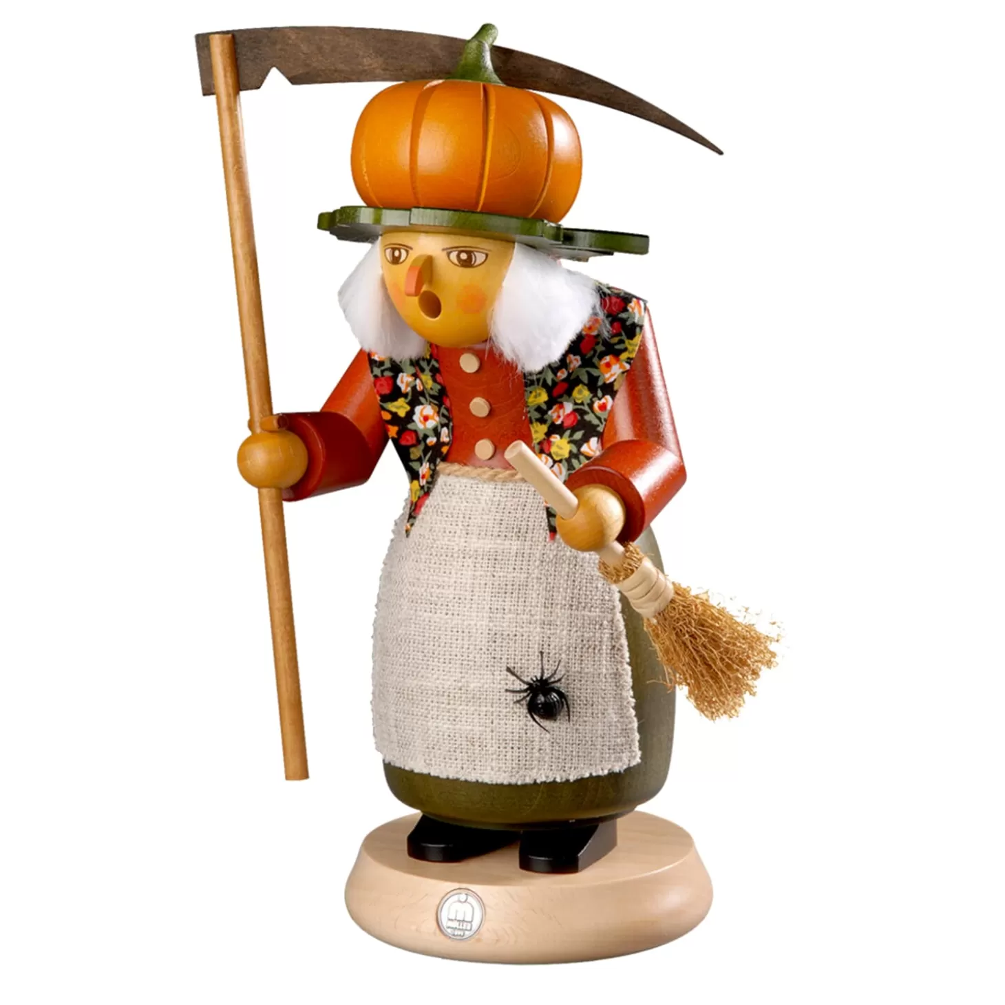 Müller Kleinkunst Incense Smokers>Smoker Halloween Witch With Pumpkin