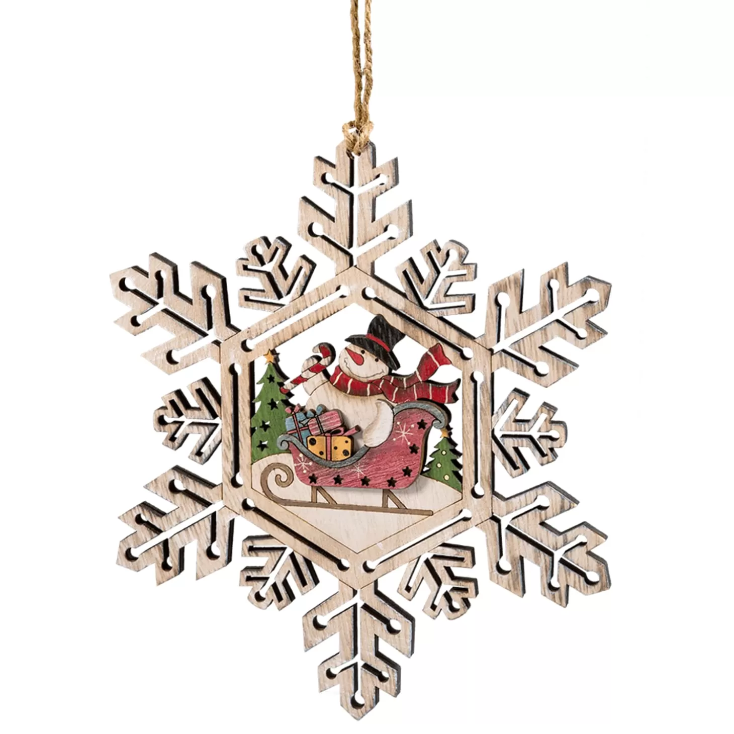 * Hanging Decorations>Snowflake With Snowman