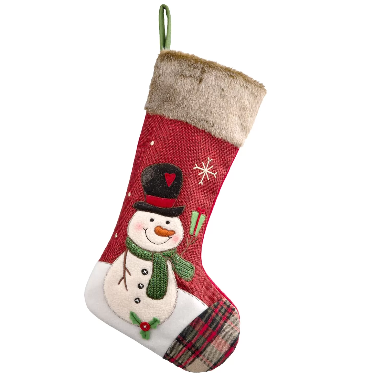 * Hanging Decorations>Snowman Stocking, Red