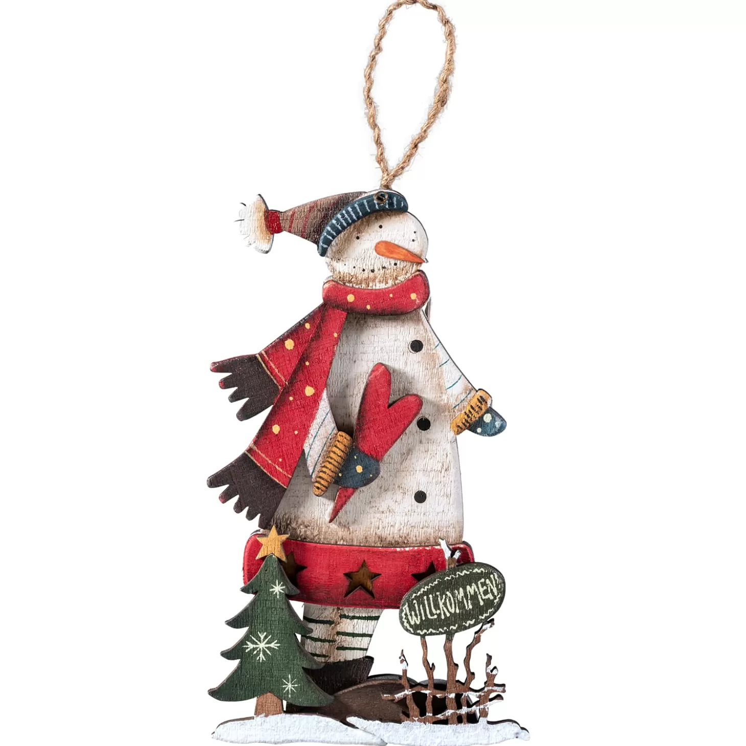 * Hanging Decorations>Snowman Willkommen