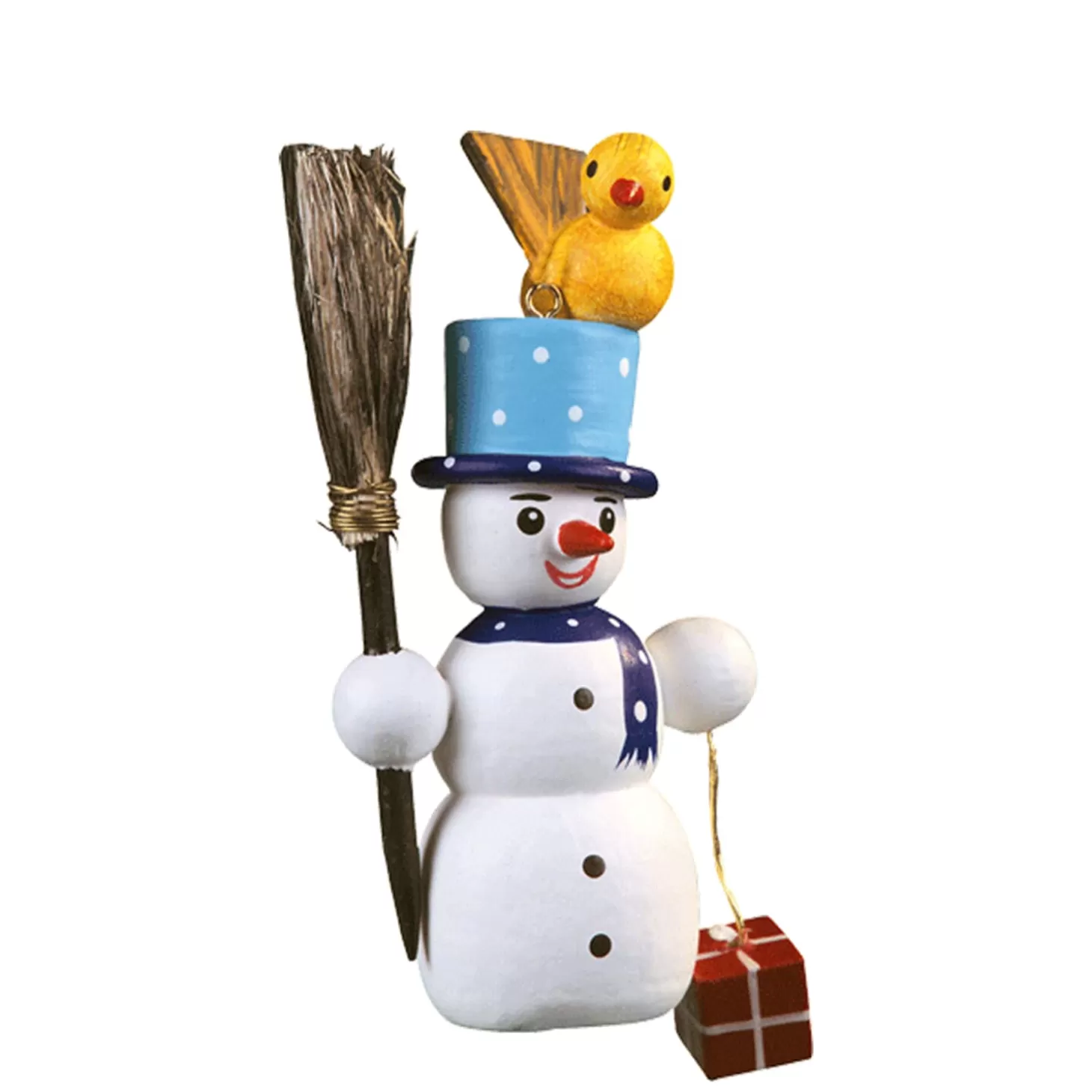 * Wood Tree Decorations>Snowman With Bird