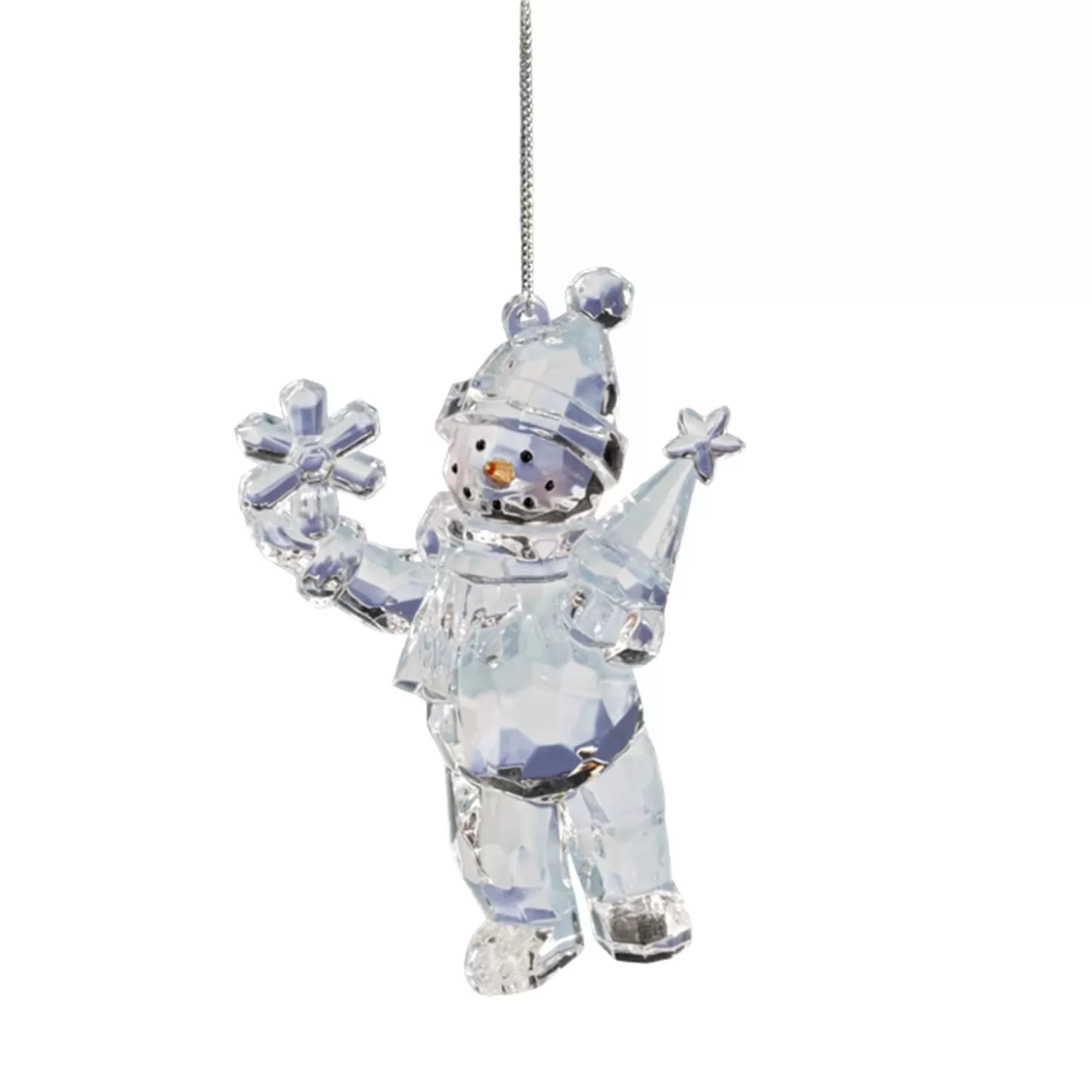 * Acrylic Tree Decorations>Snowman With Snowflake, Acrylic